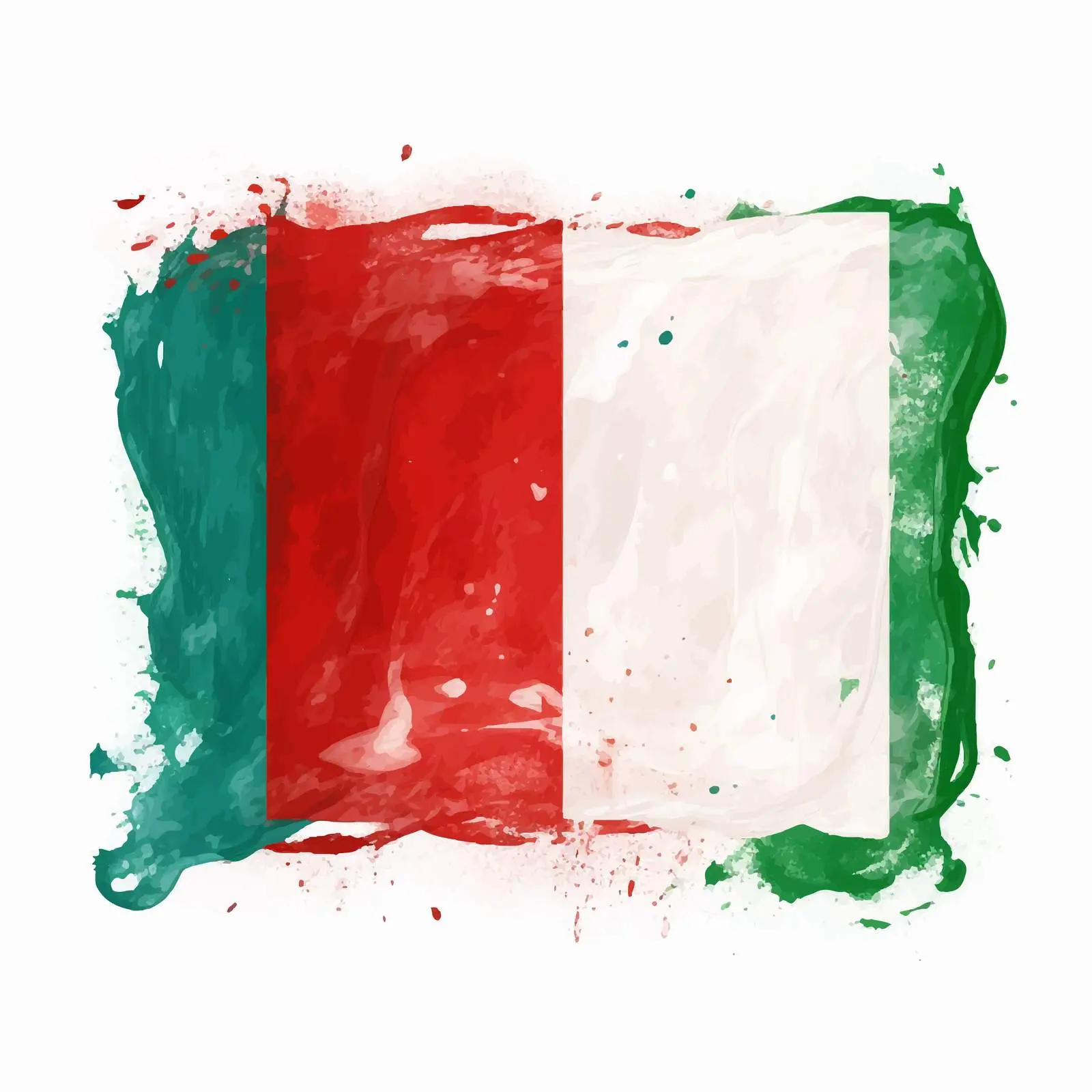 Italy Flag Grunge Acrylic Painting – free italian colors image from Dotvec