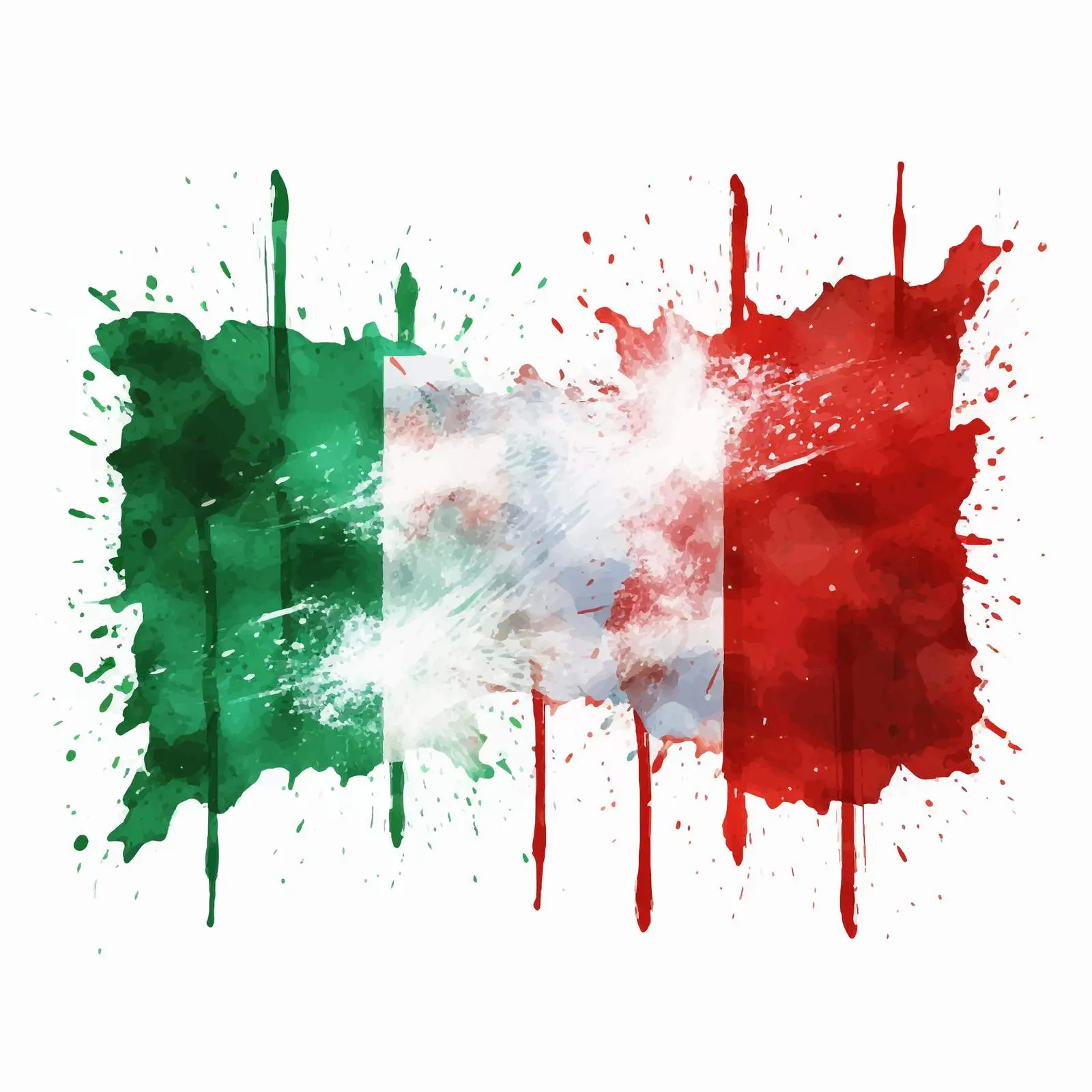 Patriotic Acrylic Painting of Italian Flag — free download from Dotvec
