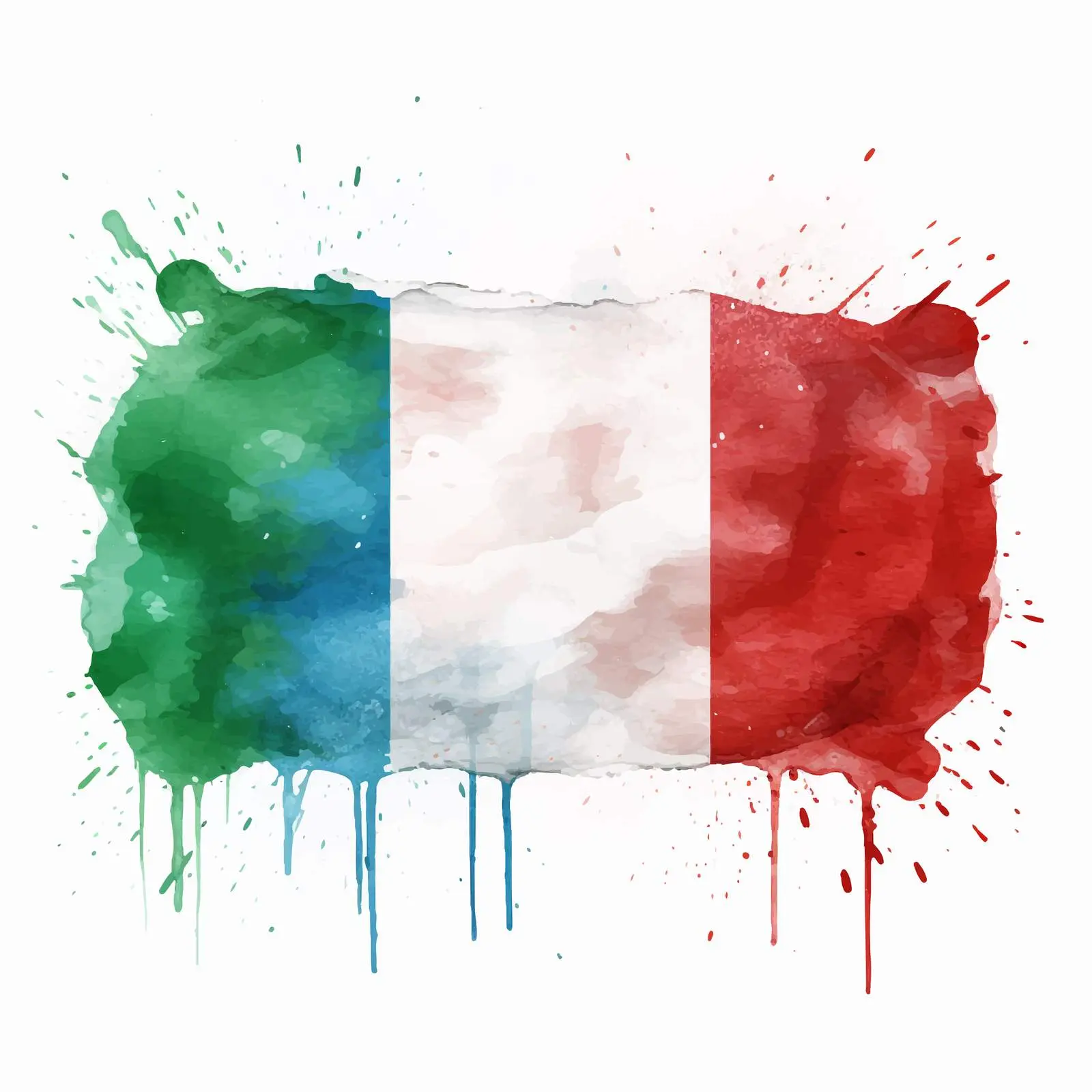 Patriotic Grunge Italy Flag Acrylic Painting — free download from Dotvec