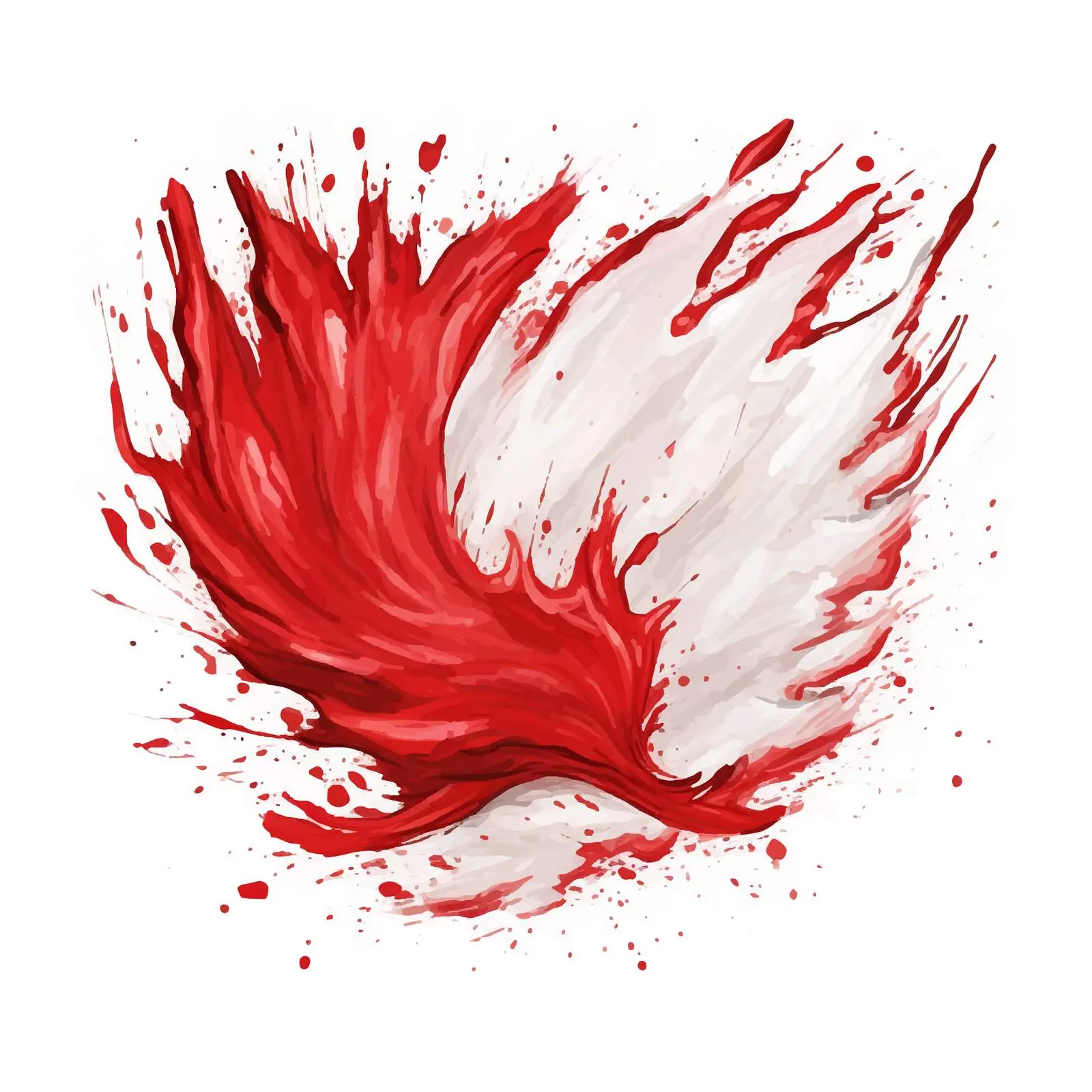 Poland Flag Acrylic Painting with Grunge Effects — free download from Dotvec