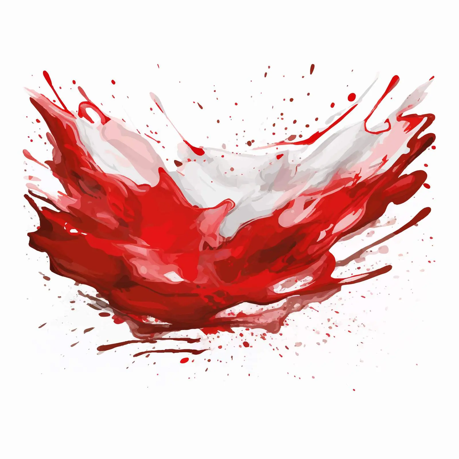 Grunge Acrylic Painting of Poland's Flag — free download from Dotvec