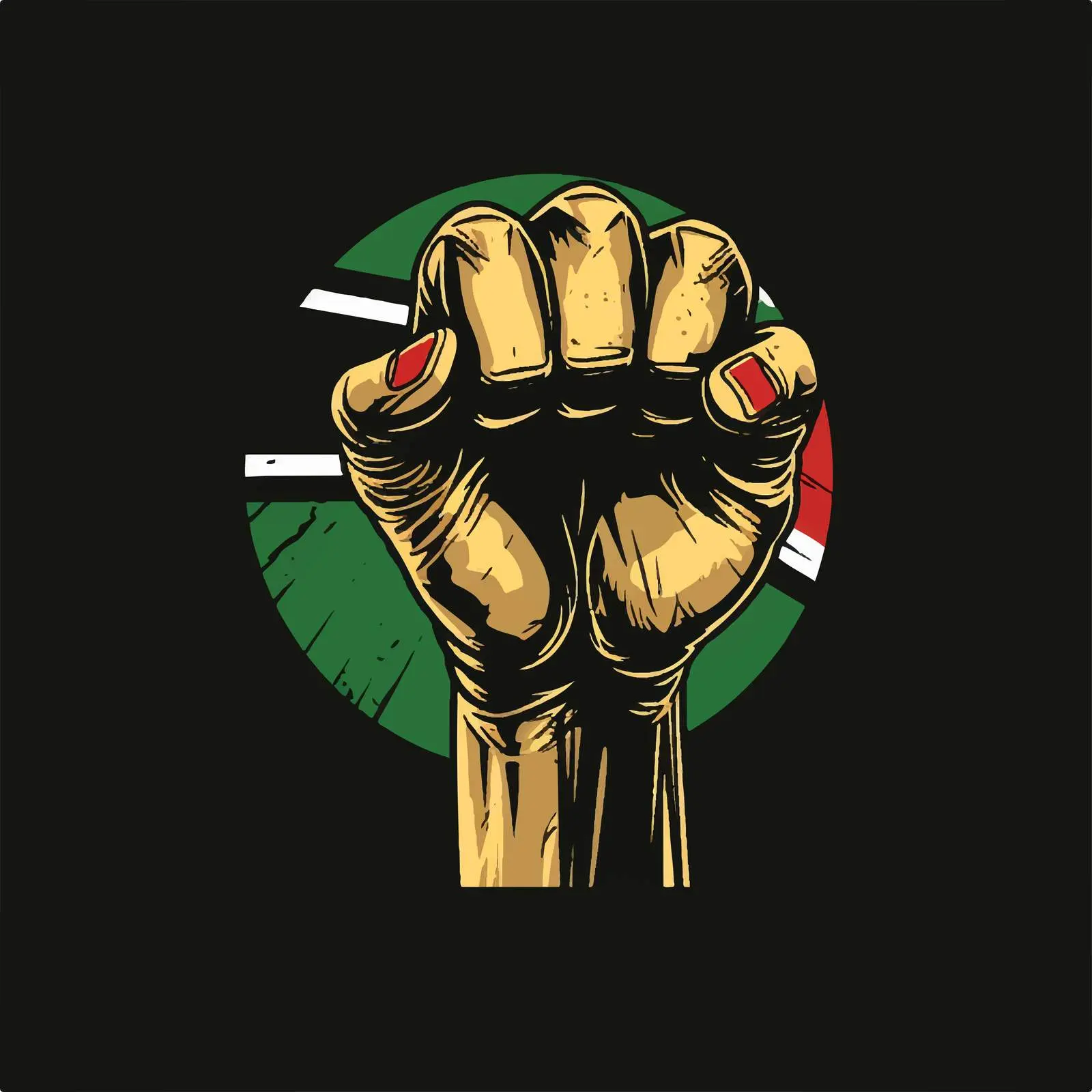 Fist Holding South Africa Flag - Hand Drawn Art – free fist image from Dotvec