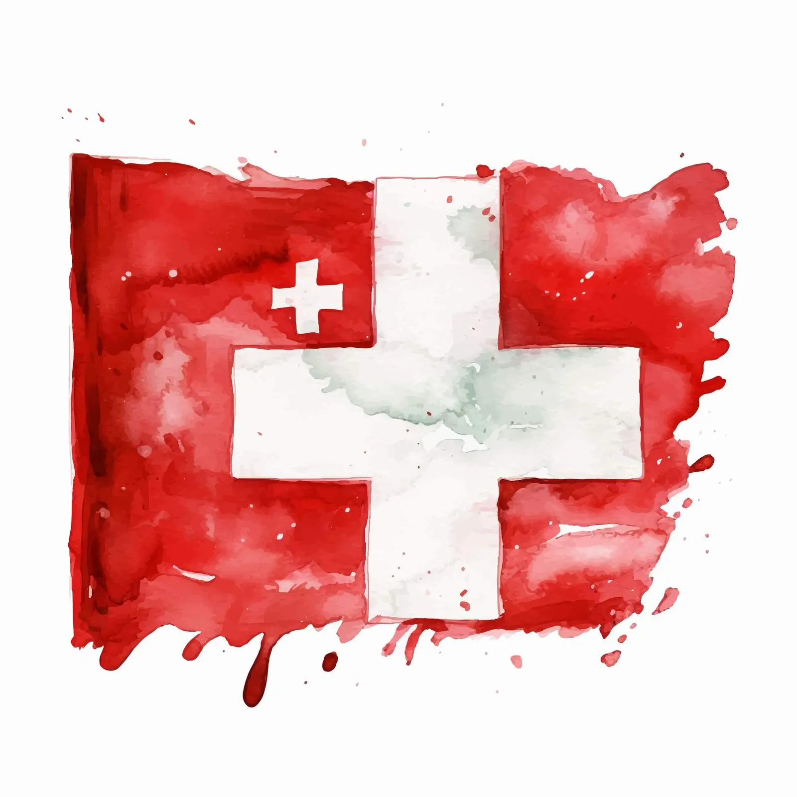 Switzerland Flag Grunge Acrylic Painting Vector — free download from Dotvec