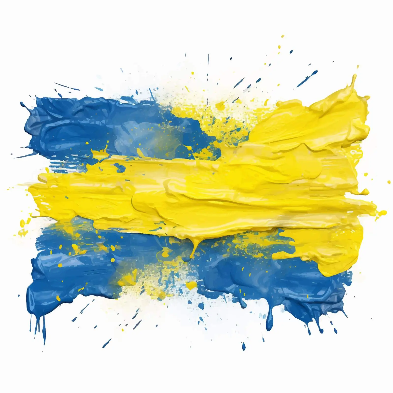 Ukrainian Flag Grunge Acrylic Painting Style — free download from Dotvec