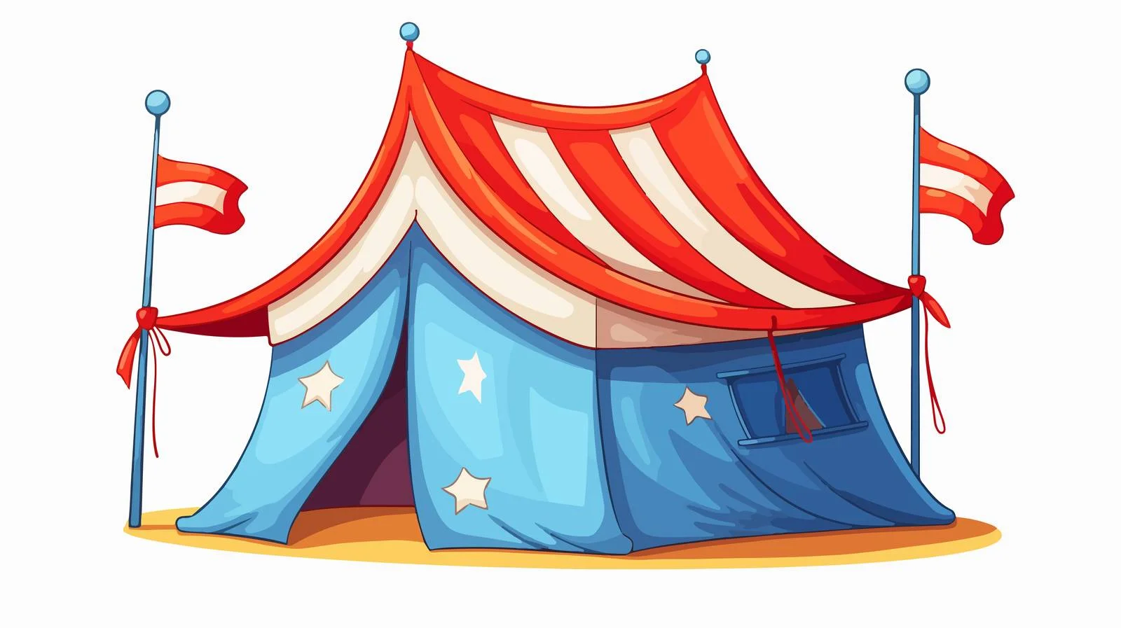 Quality Cartoon Flag Camp — free download from Dotvec