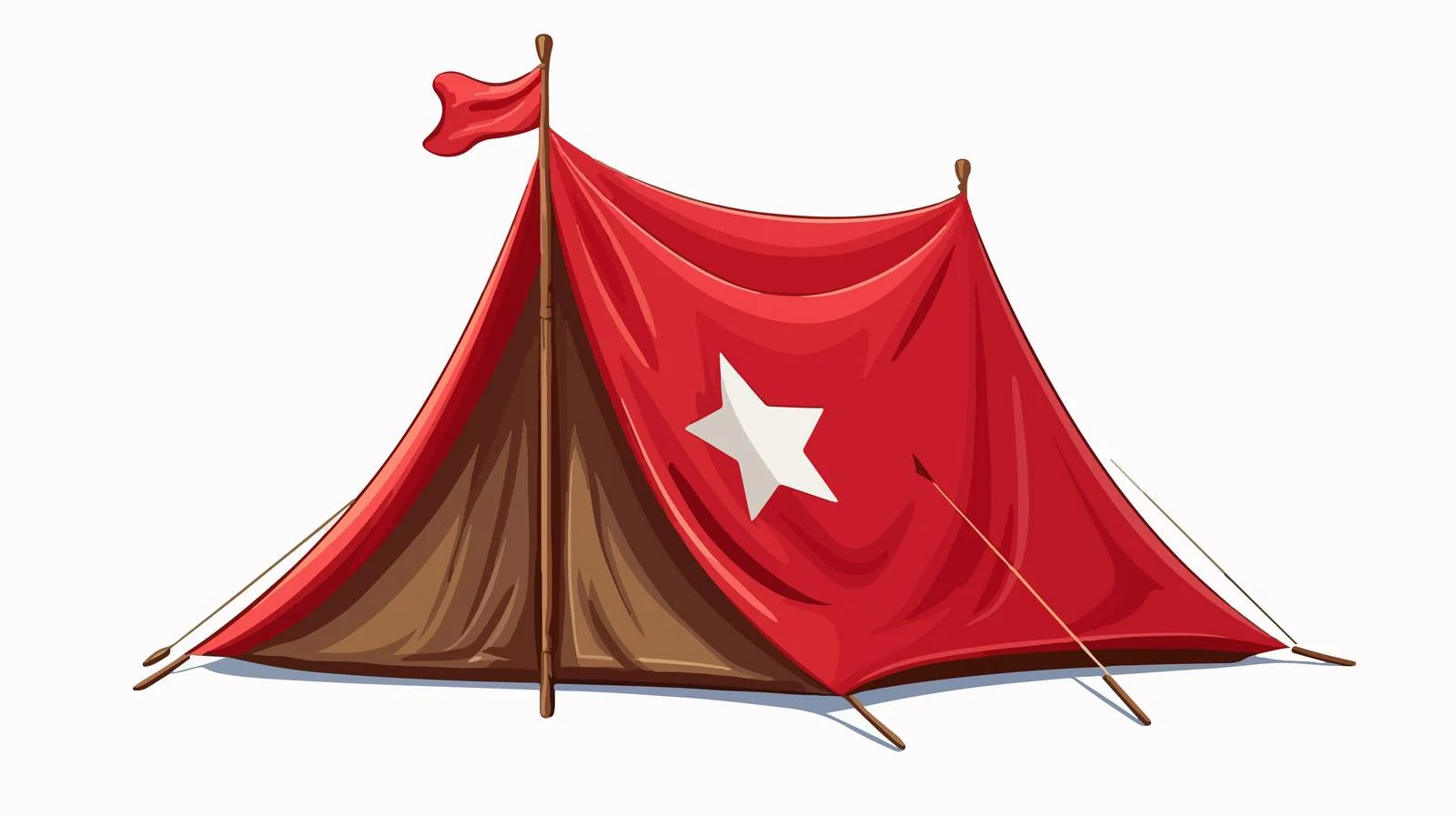 Flag Camp Cartoon Illustration — free download from Dotvec