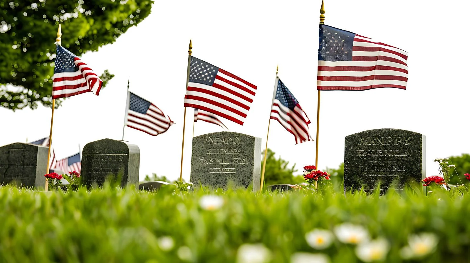 Honoring Memorial Day with Flags at Arlington — free download from Dotvec