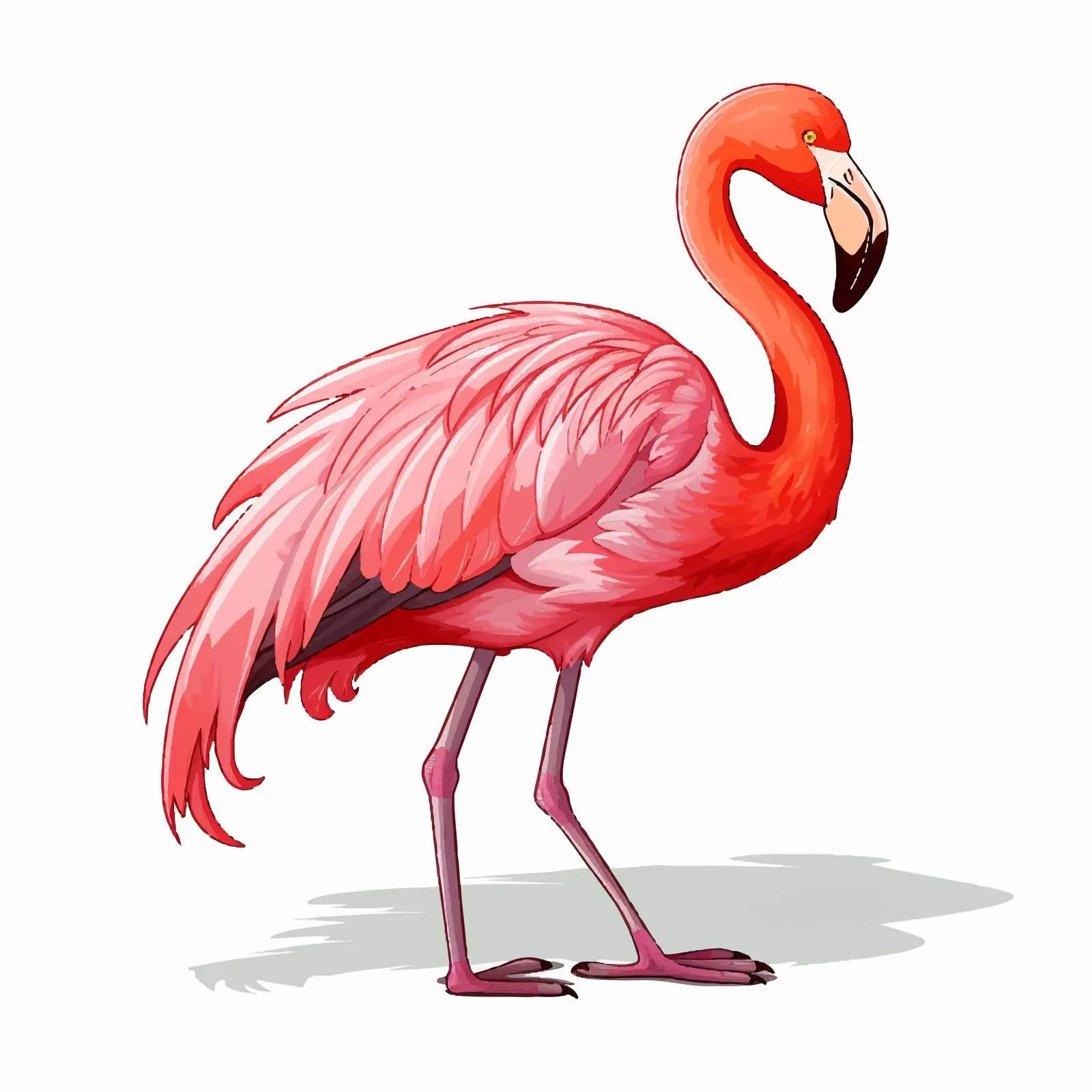 Hand-Drawn Flamingo Vector Illustration — free download from Dotvec