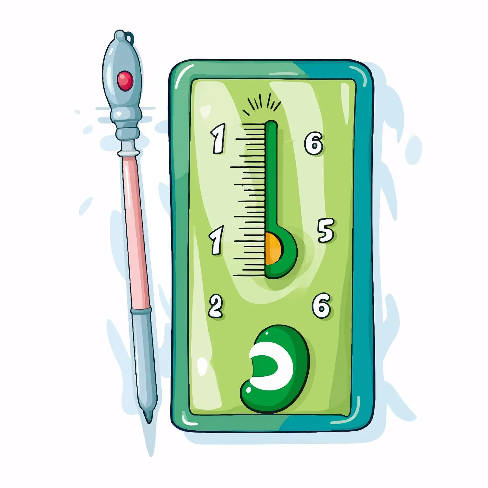 Letter T Flashcard with Thermometer Design — free download from Dotvec