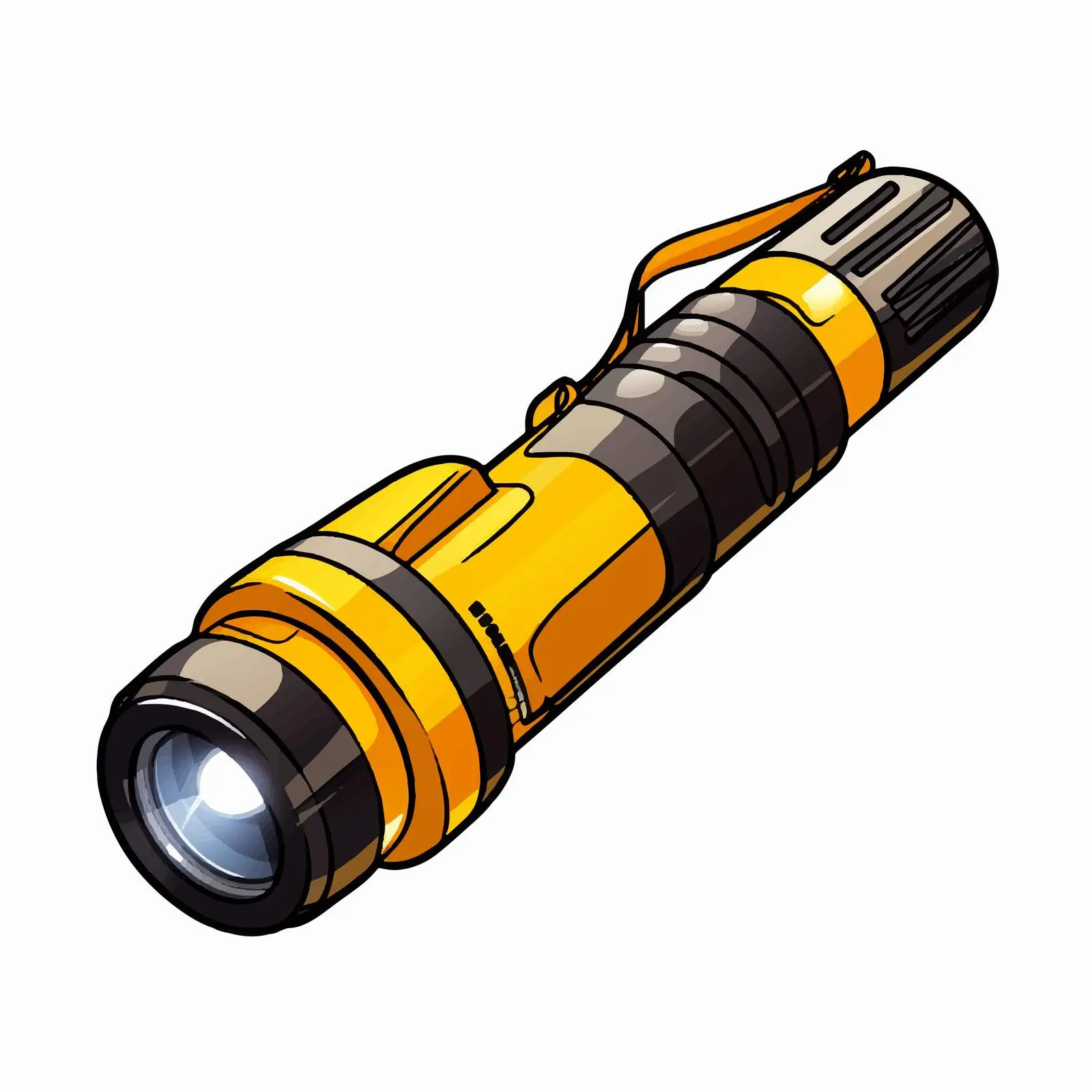 Isolated Vector Illustration of a Flashlight – free battery image from Dotvec