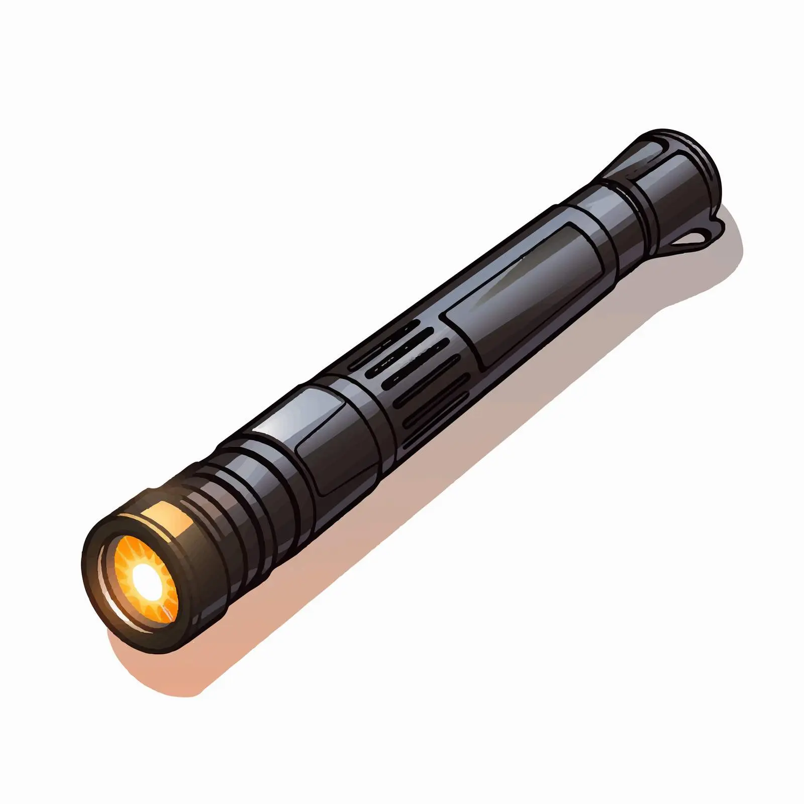 Vector Flashlight Illustration on White Background — free download from Dotvec