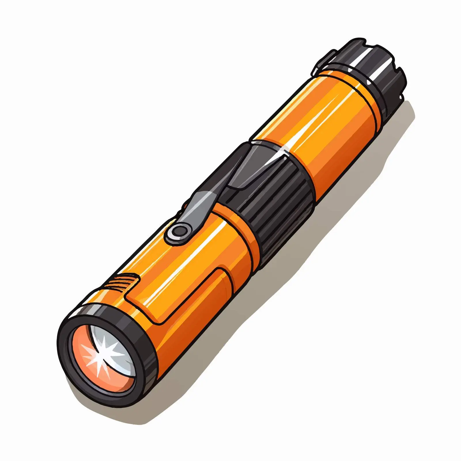 Vector Illustration of Isolated Flashlight on White Background — free download from Dotvec