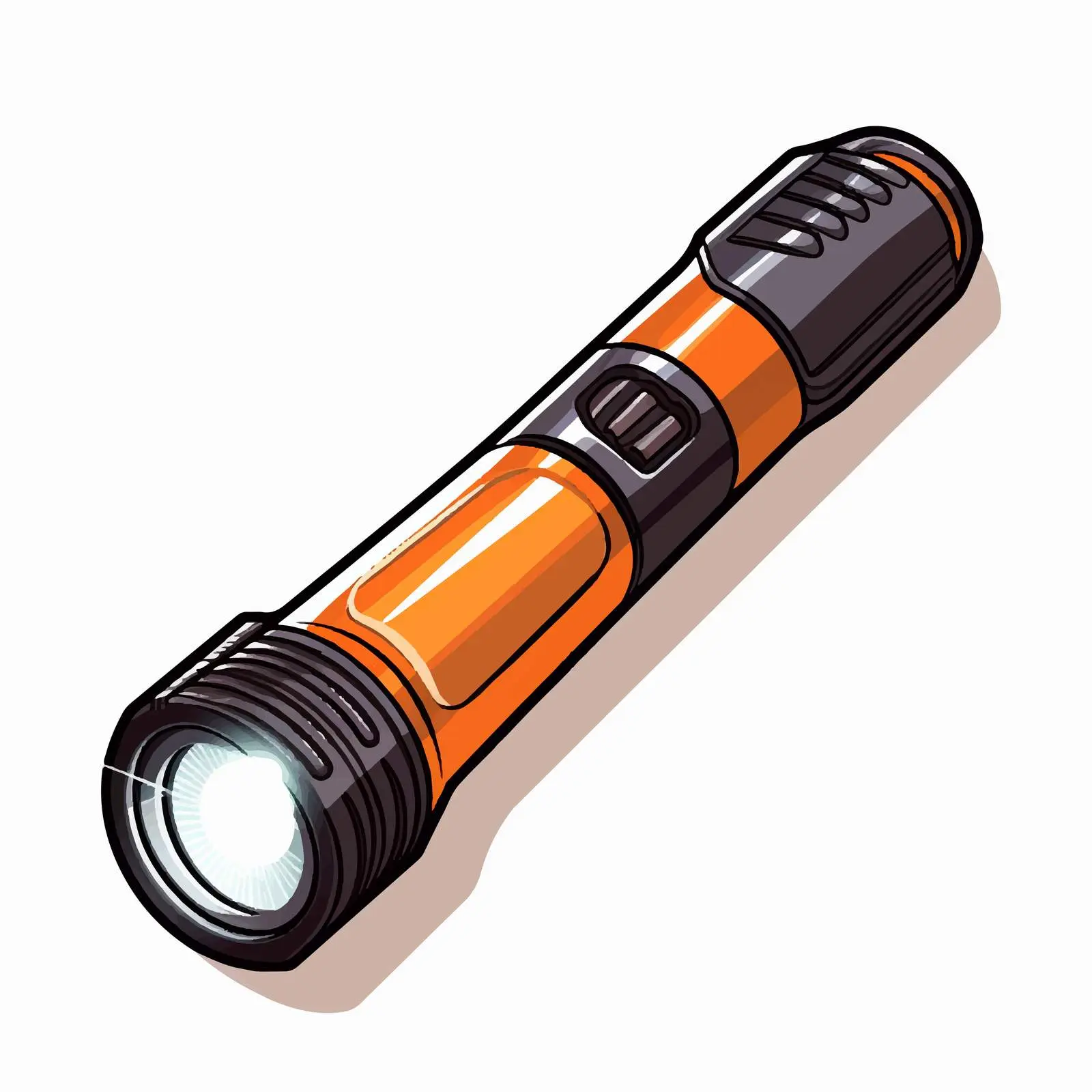 Vector Illustration of Flashlight on White Background — free download from Dotvec