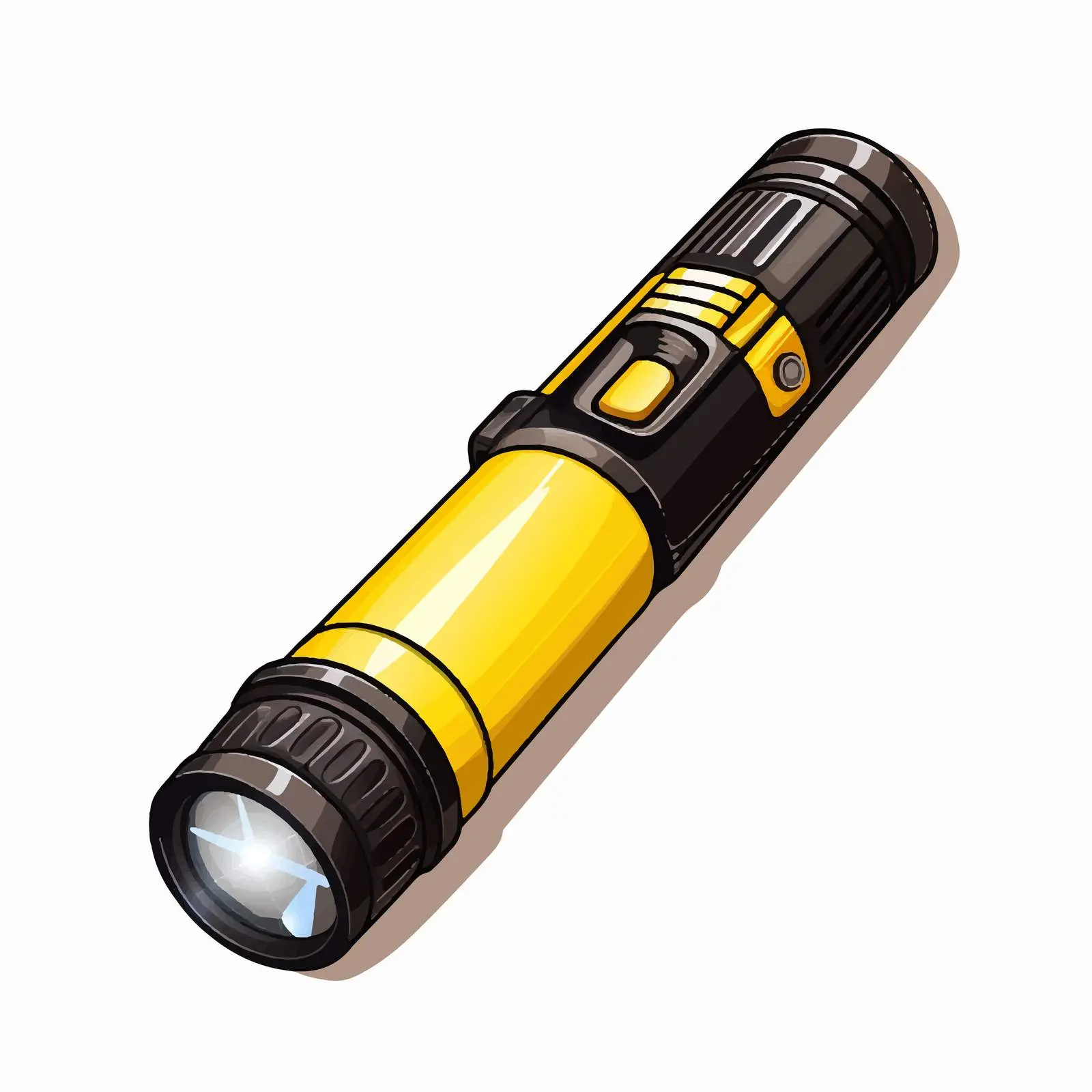 Isolated Flashlight Vector Illustration on White Background — free download from Dotvec