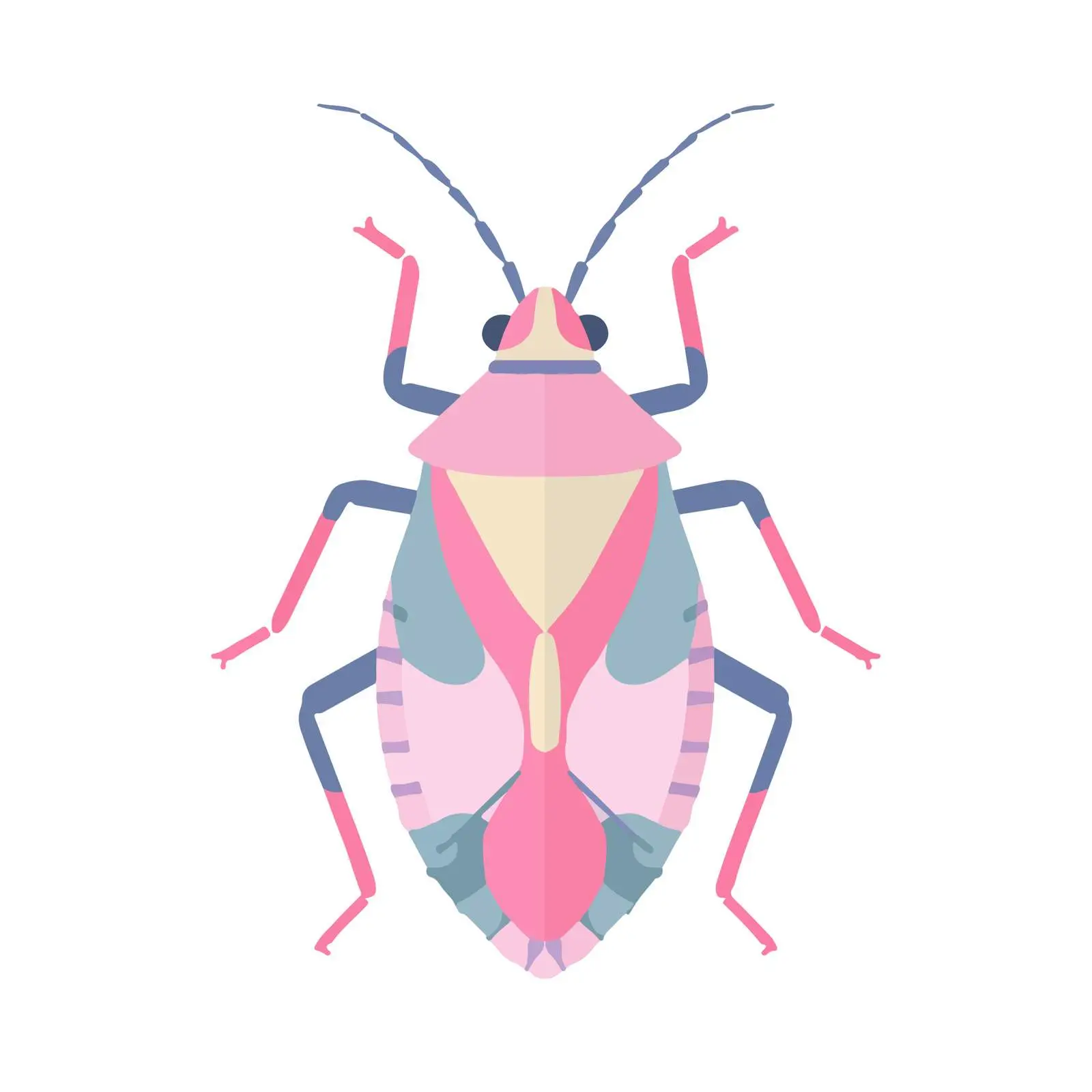 Minimalist 2D Bug Icon — free download from Dotvec