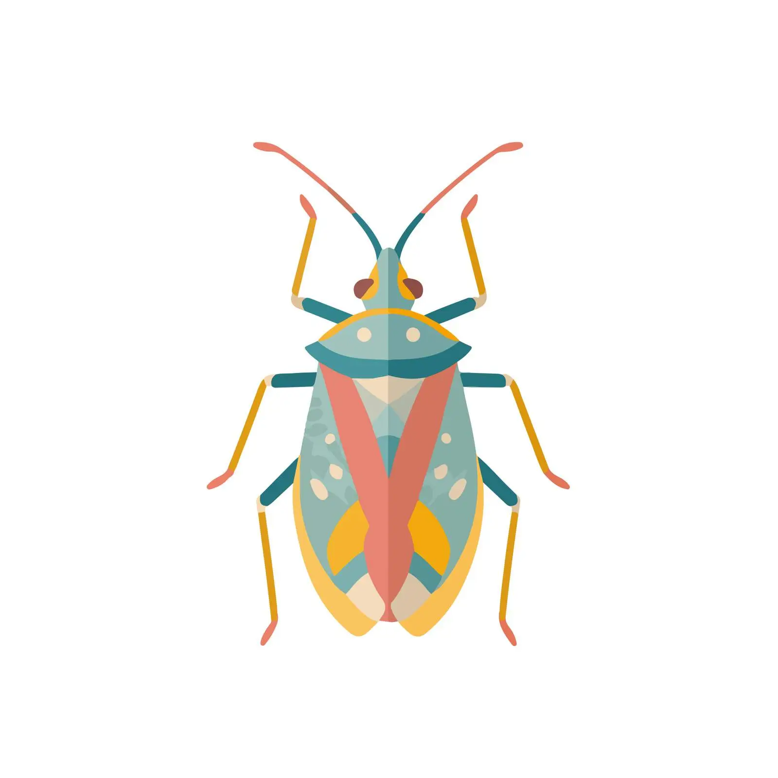 Minimalist 2D Bug Icon Design — free download from Dotvec