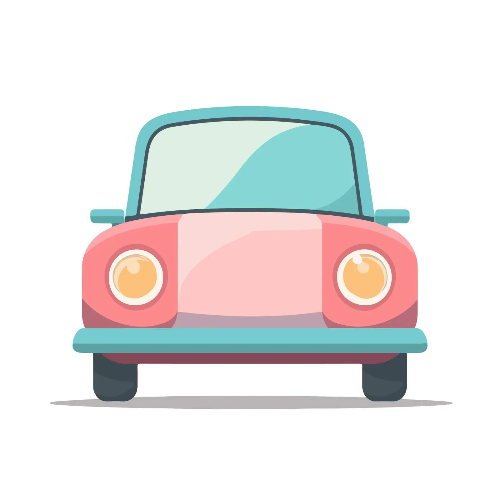 Minimalist 2D Car Icon — free download from Dotvec