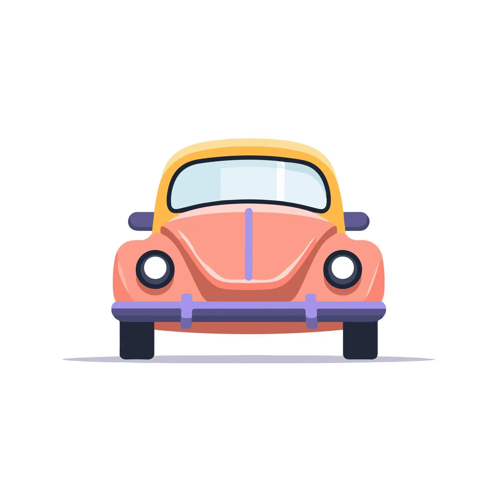 2D Car Flat Icon Minimalist Design — free download from Dotvec