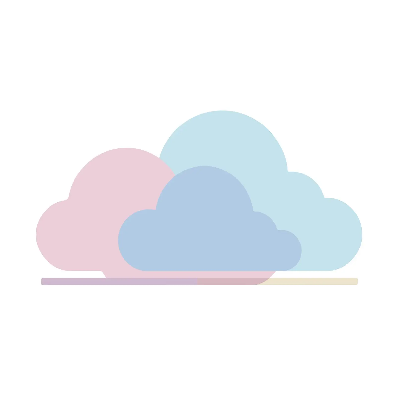 Minimalist 2D Cloud Icon — free download from Dotvec