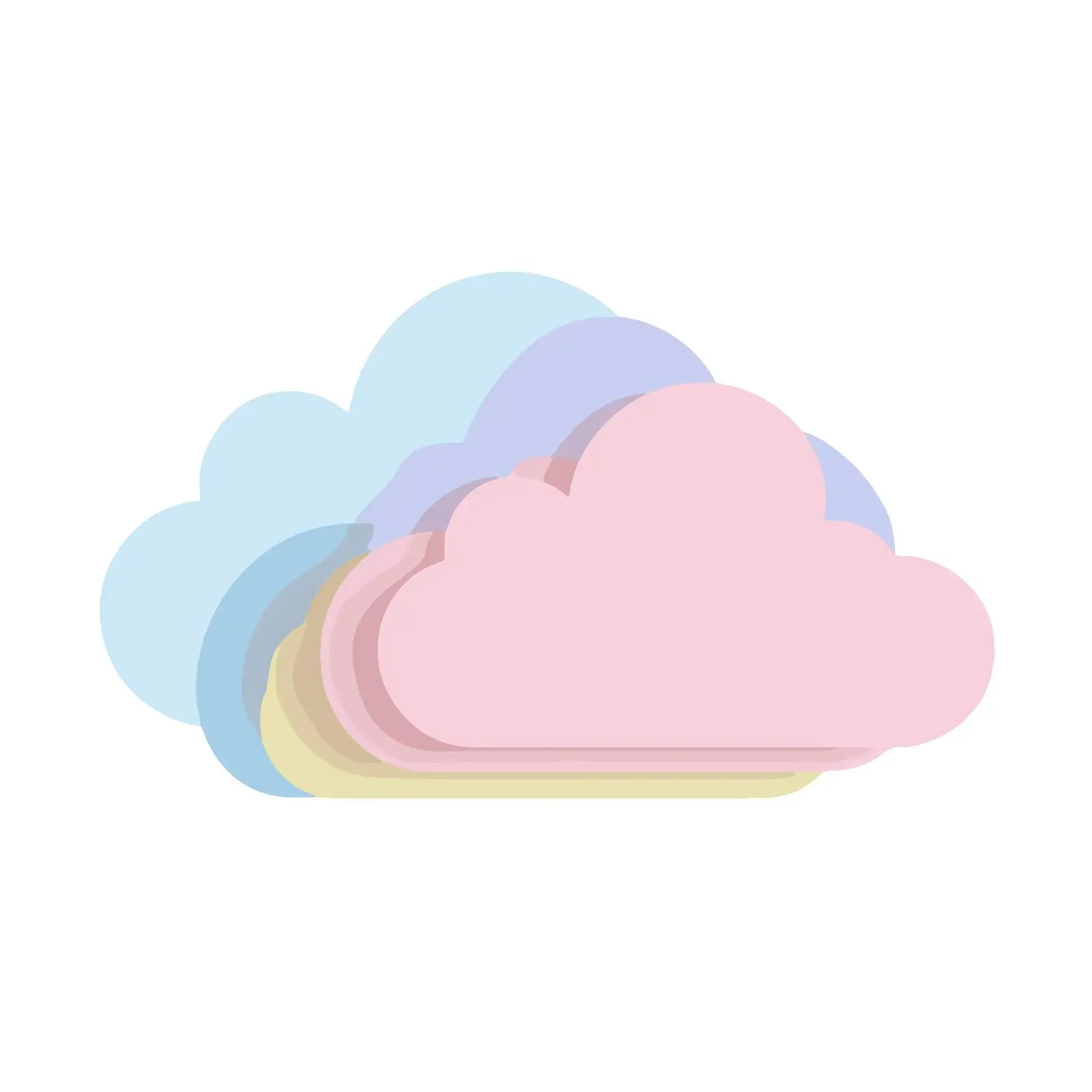 Minimalist 2D Cloud Icon — free download from Dotvec