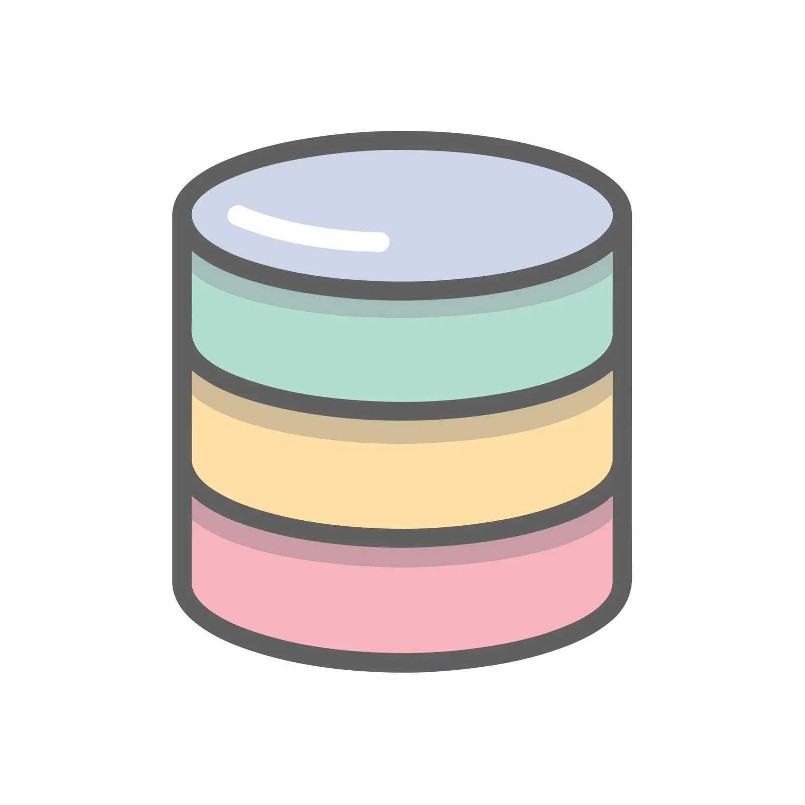Minimalist 2D Database Icon — free download from Dotvec