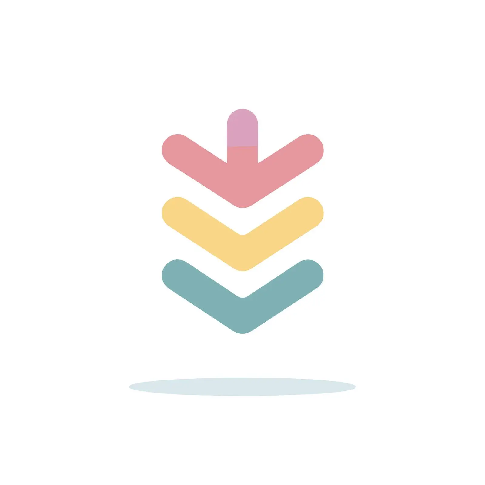 Minimalist 2D Download Icon — free download from Dotvec