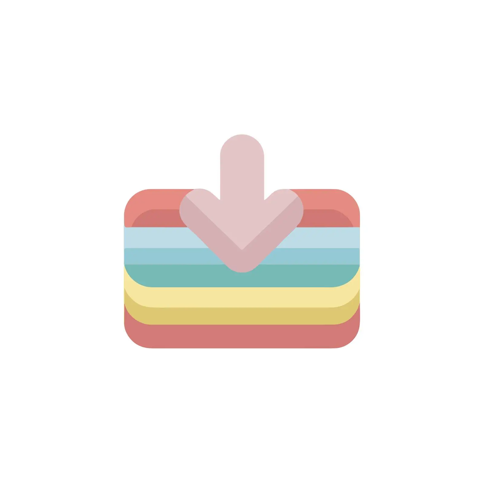 Minimalist 2D Download Icon — free download from Dotvec