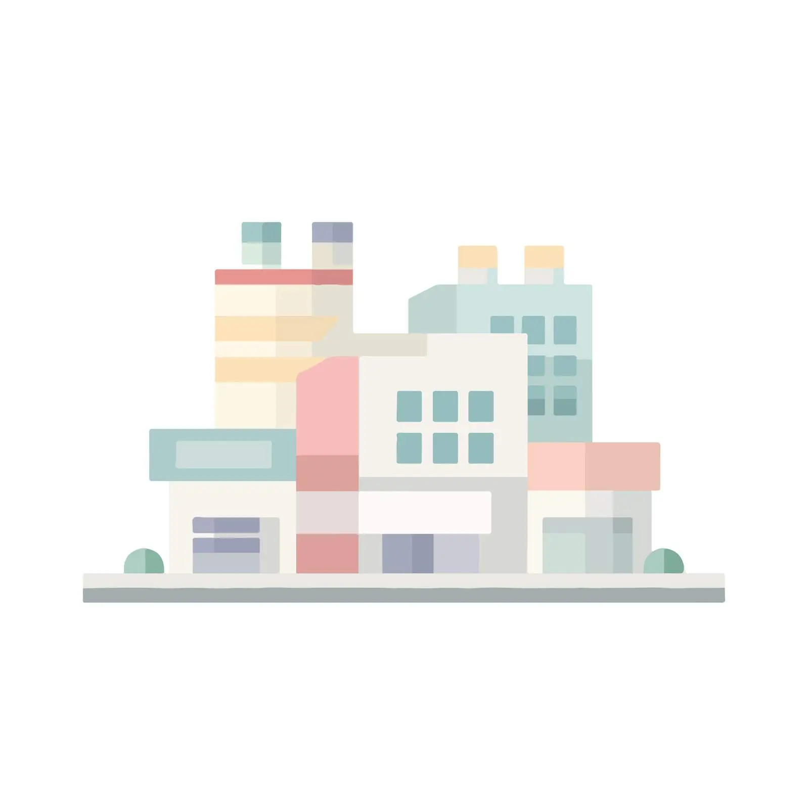 2D Factory Icon Minimalist Design — free download from Dotvec