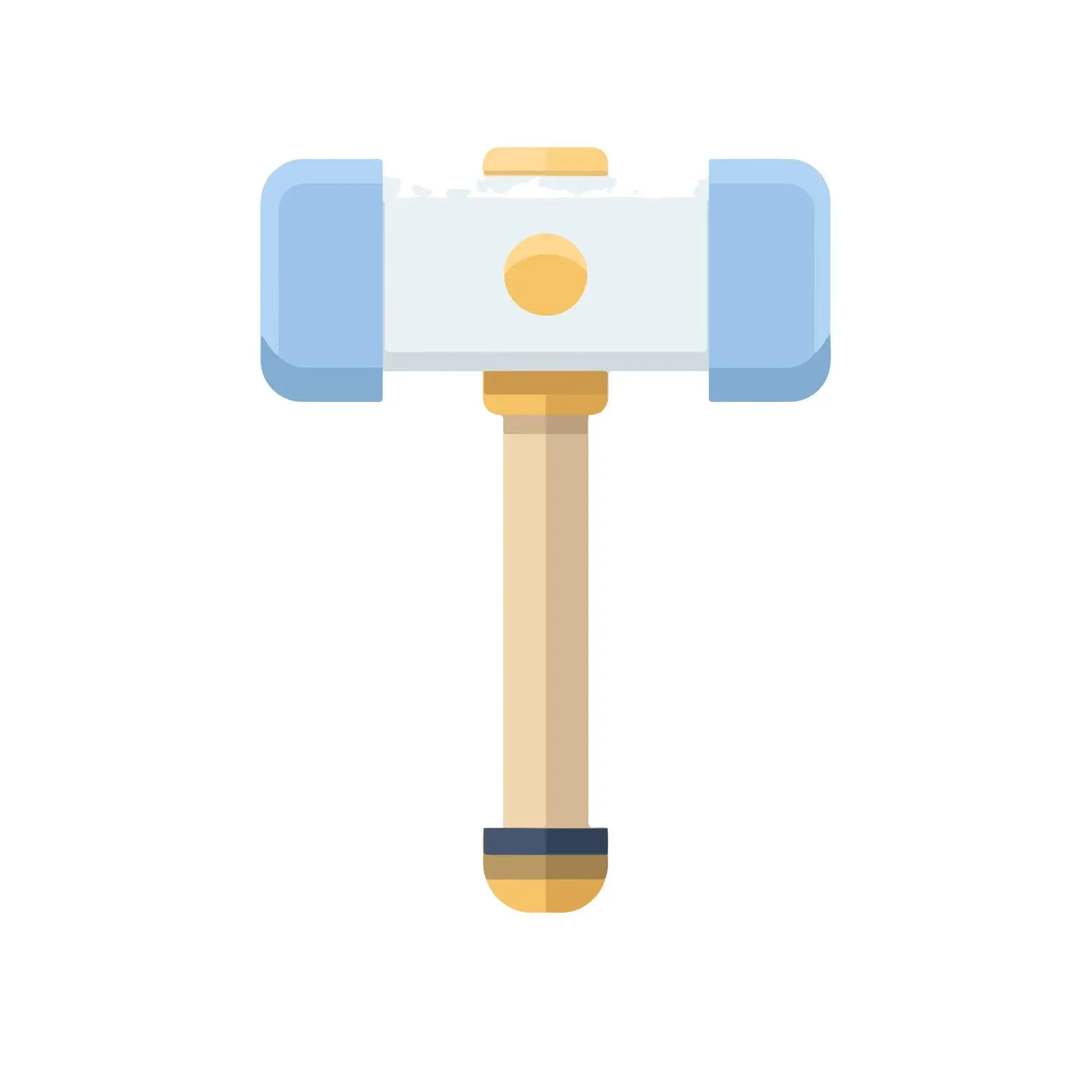 Minimalist 2D Hammer Icon — free download from Dotvec