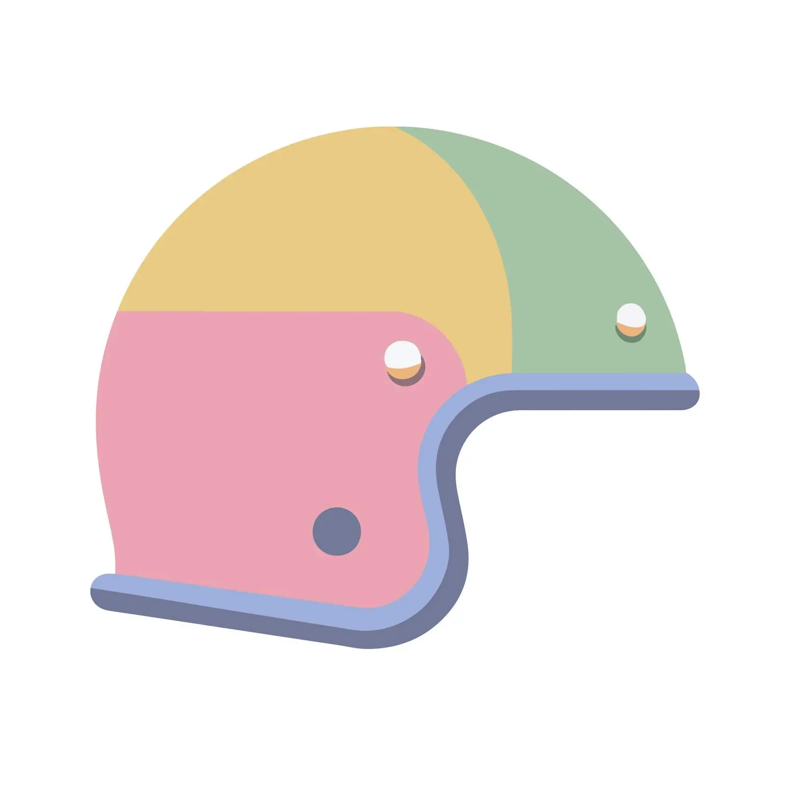 Minimalist 2D Helmet Icon — free download from Dotvec