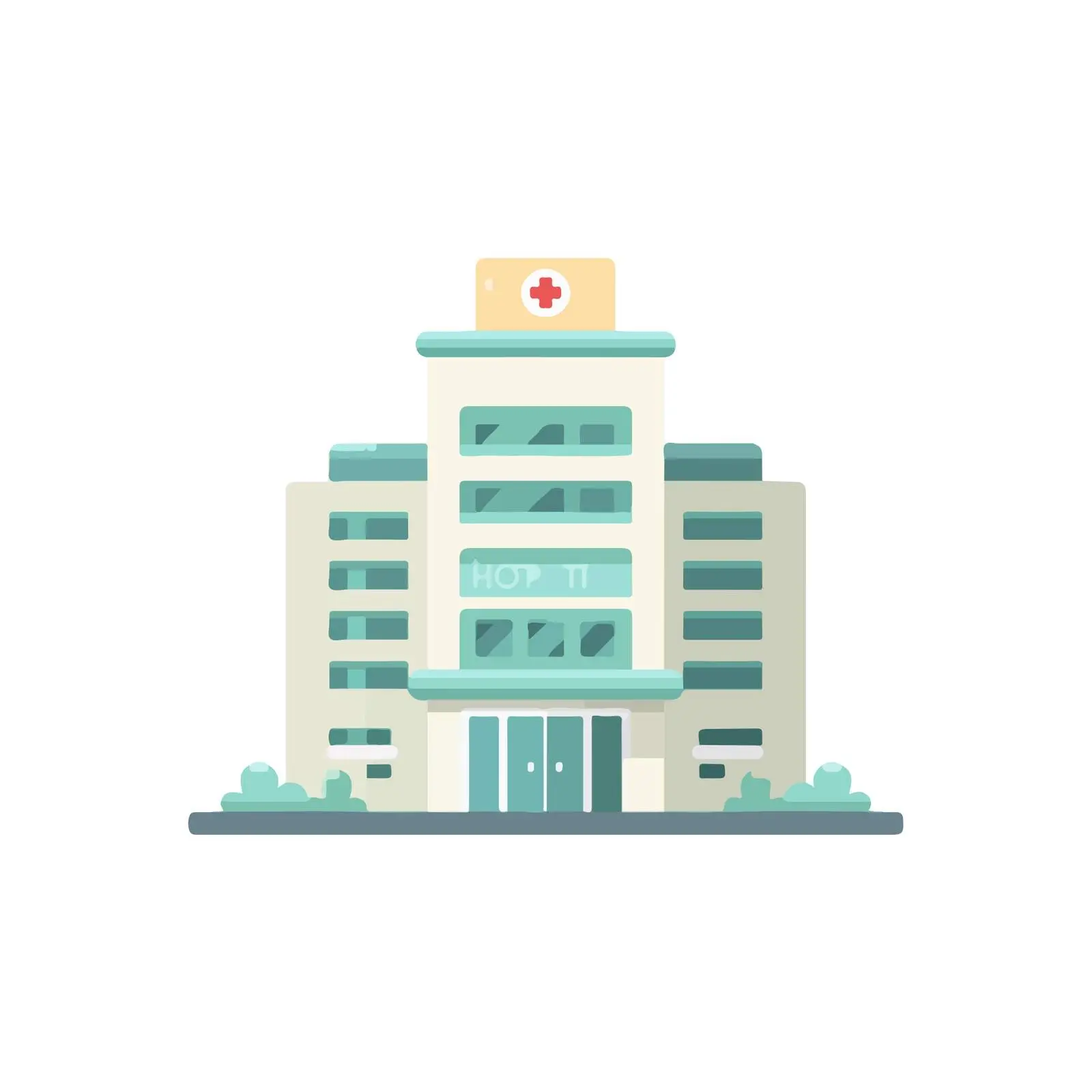 Minimalist 2D Hospital Icon — free download from Dotvec