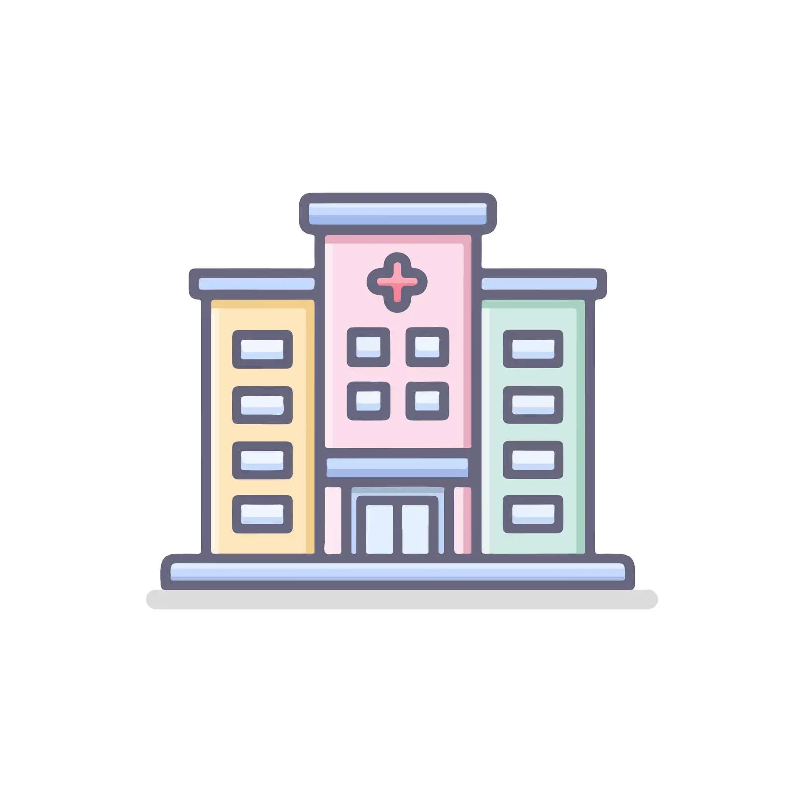 Hospital 2D Minimalist Vector Icon — free download from Dotvec