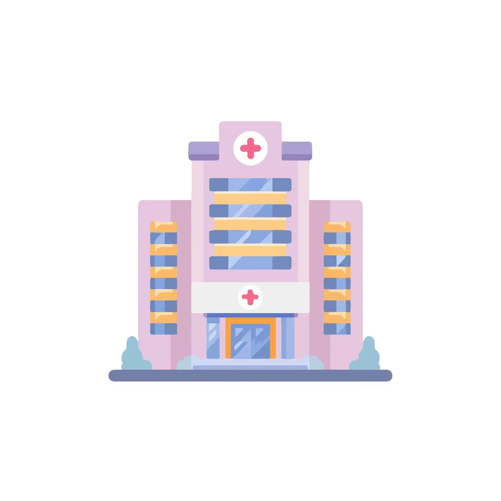 2D Hospital Icon Vector Design — free download from Dotvec