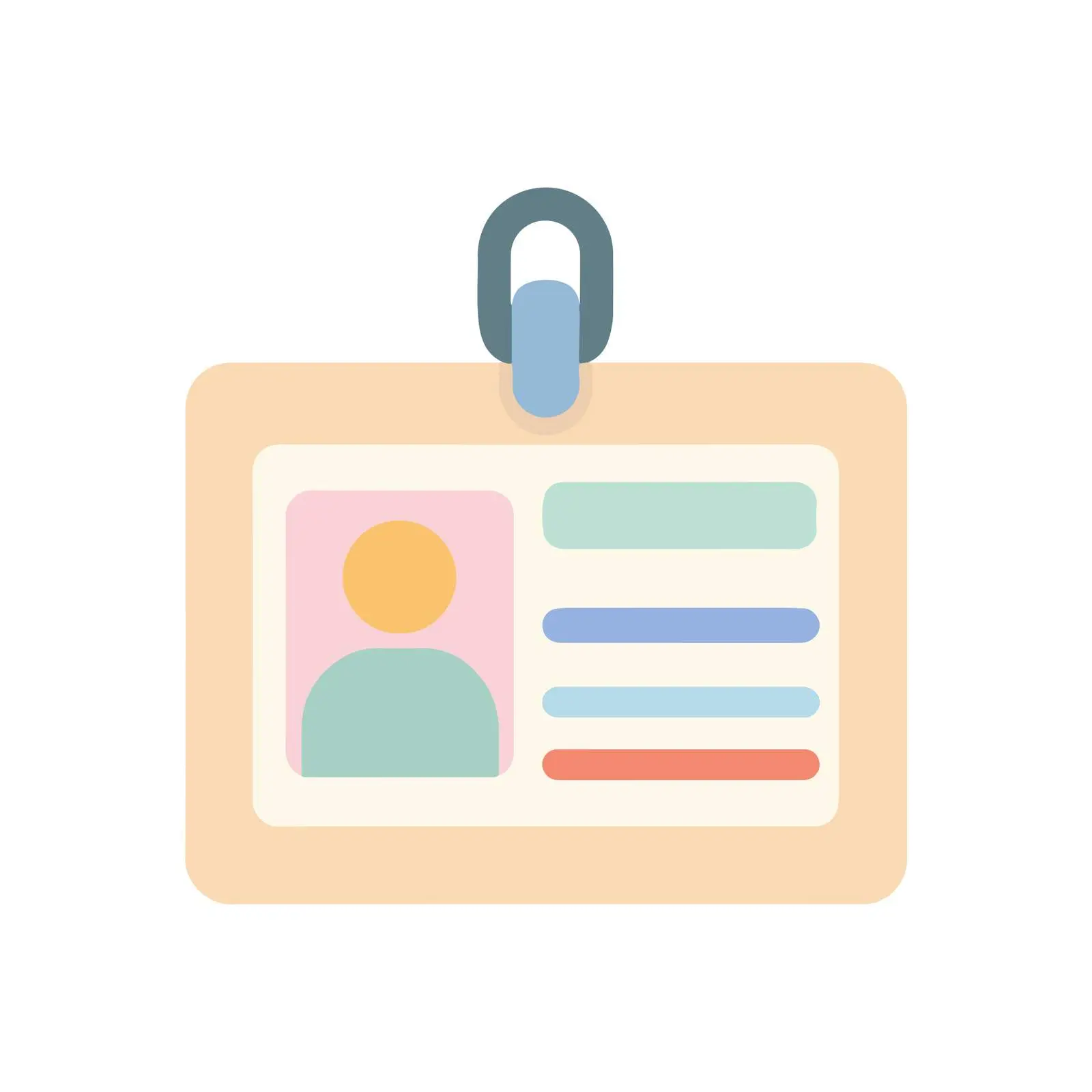 Minimalist 2D ID Card Icon — free download from Dotvec