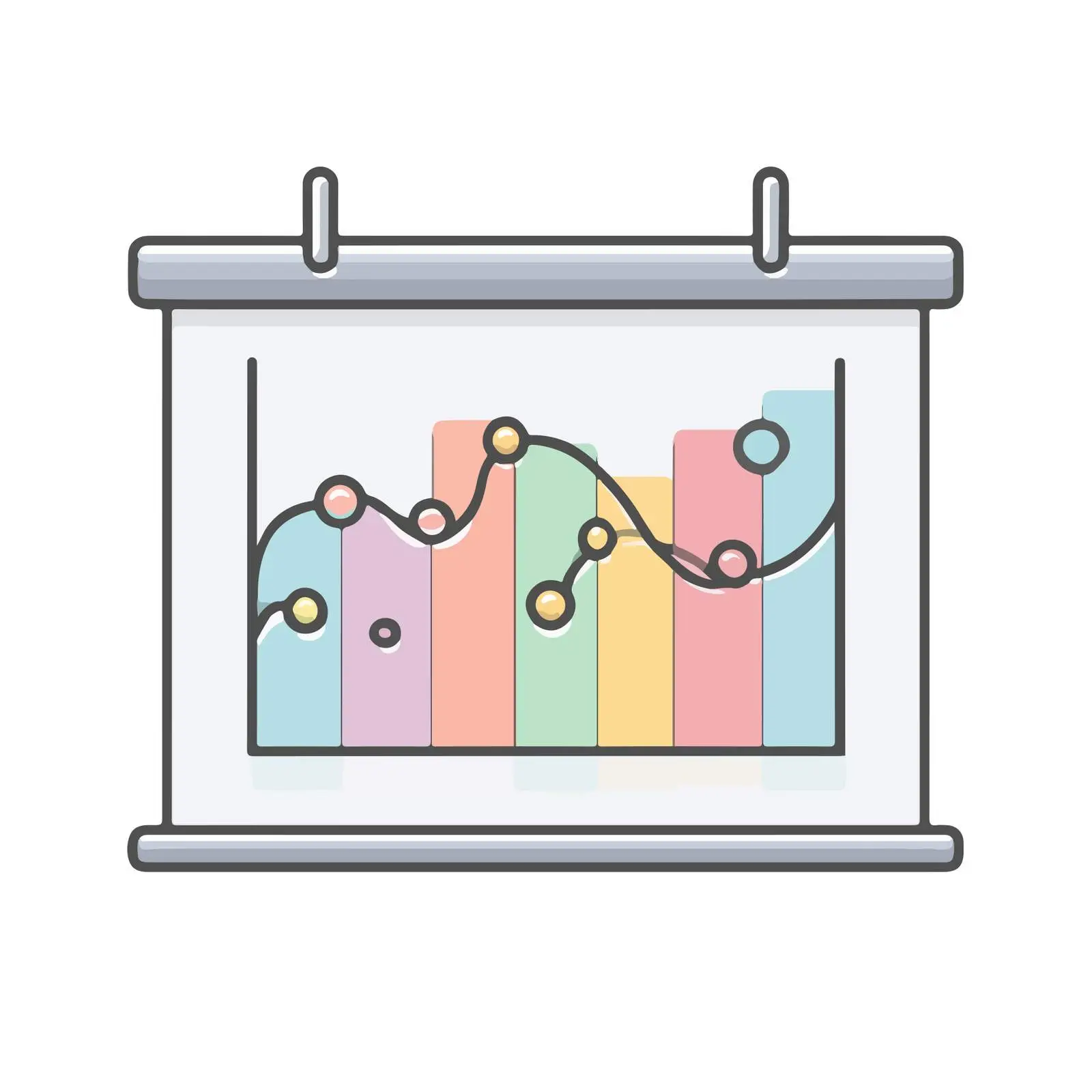 Minimalist 2D Line Chart Icon — free download from Dotvec
