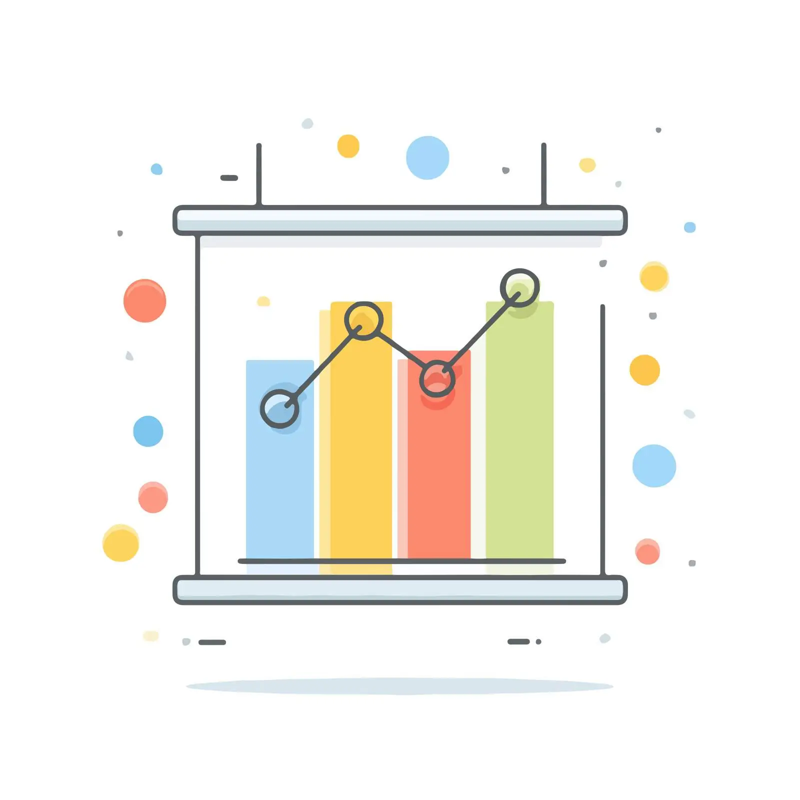 Minimalist 2D Line Chart Icon — free download from Dotvec