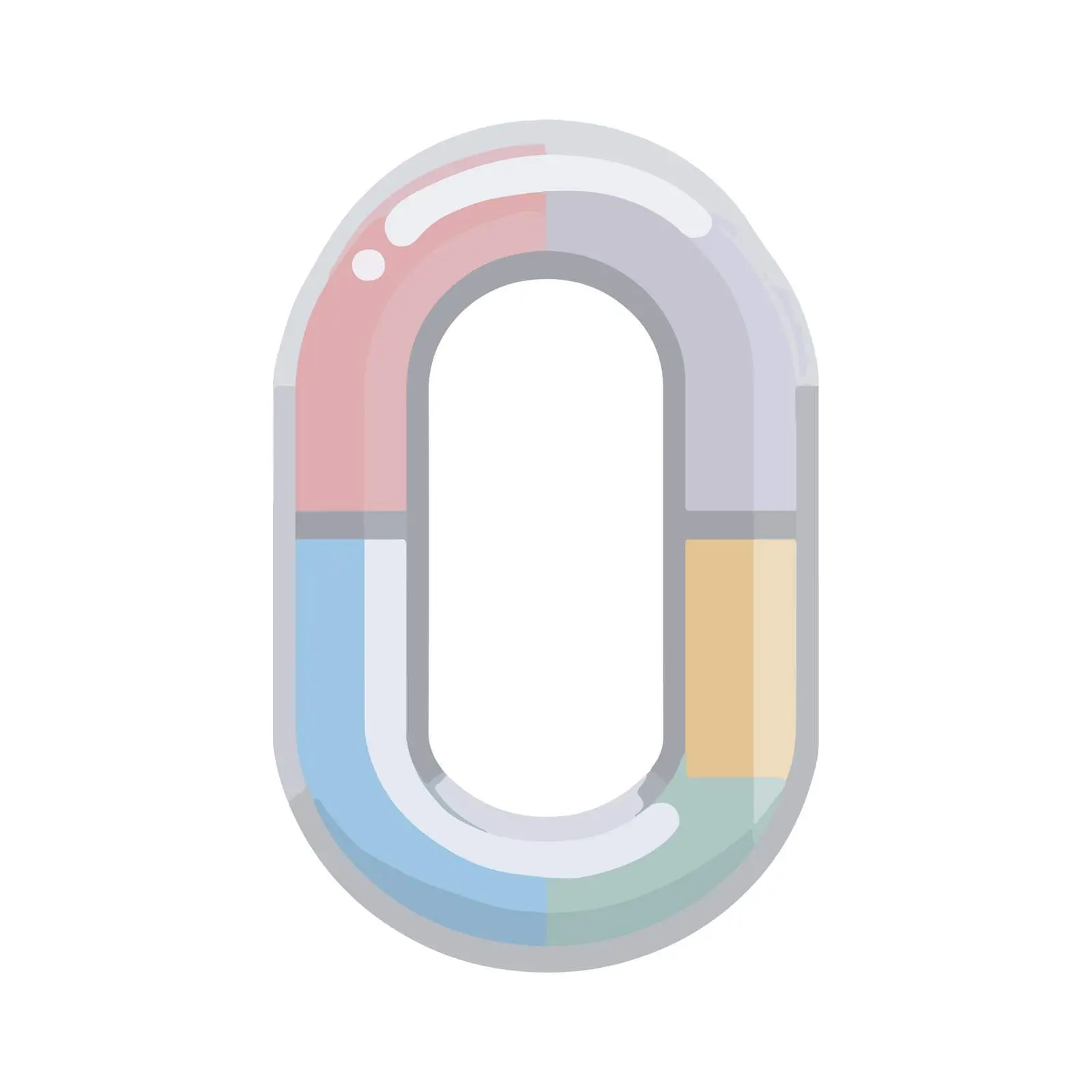 Minimalist 2D Magnet Vector Icon — free download from Dotvec