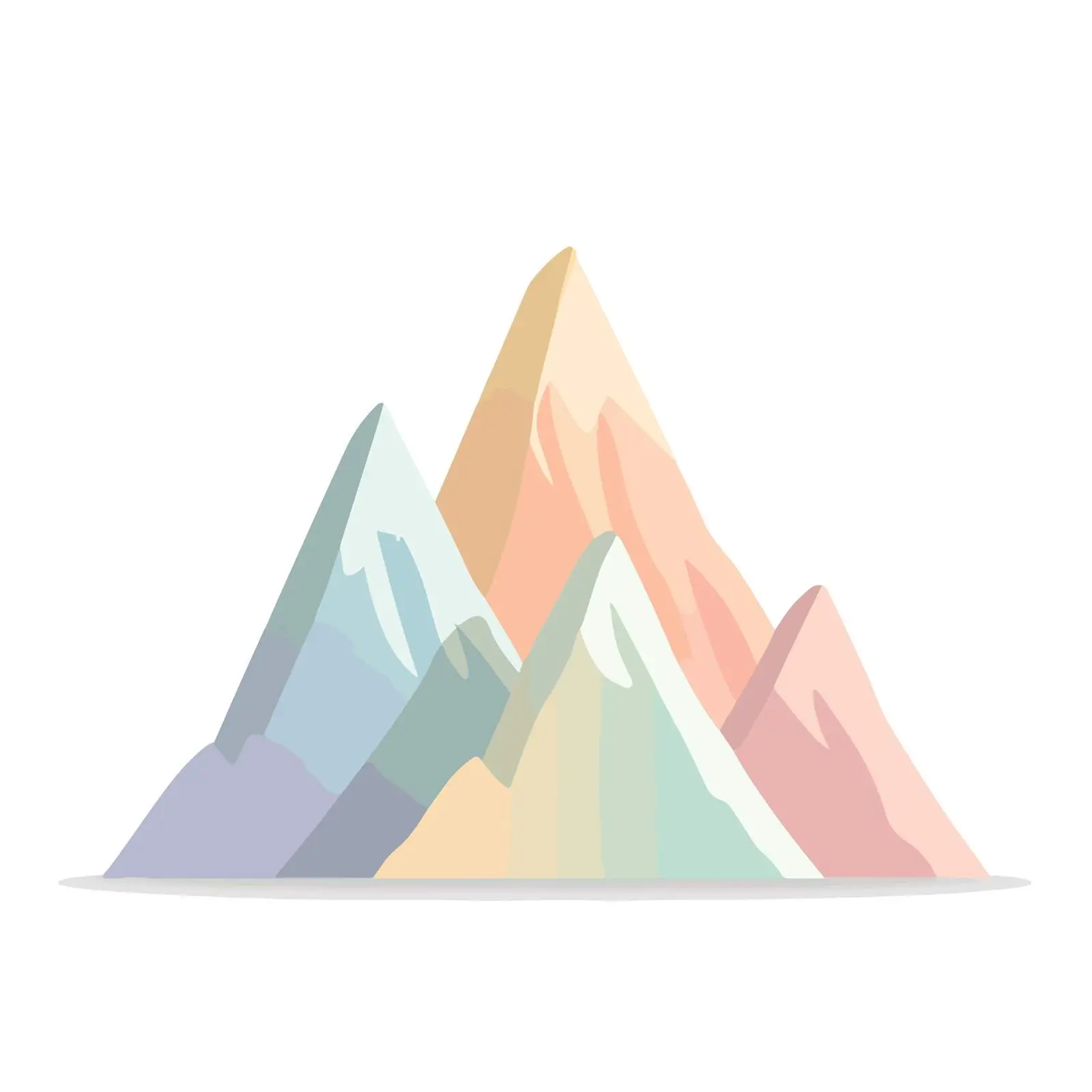 Minimalist 2D Mountain Icon — free download from Dotvec