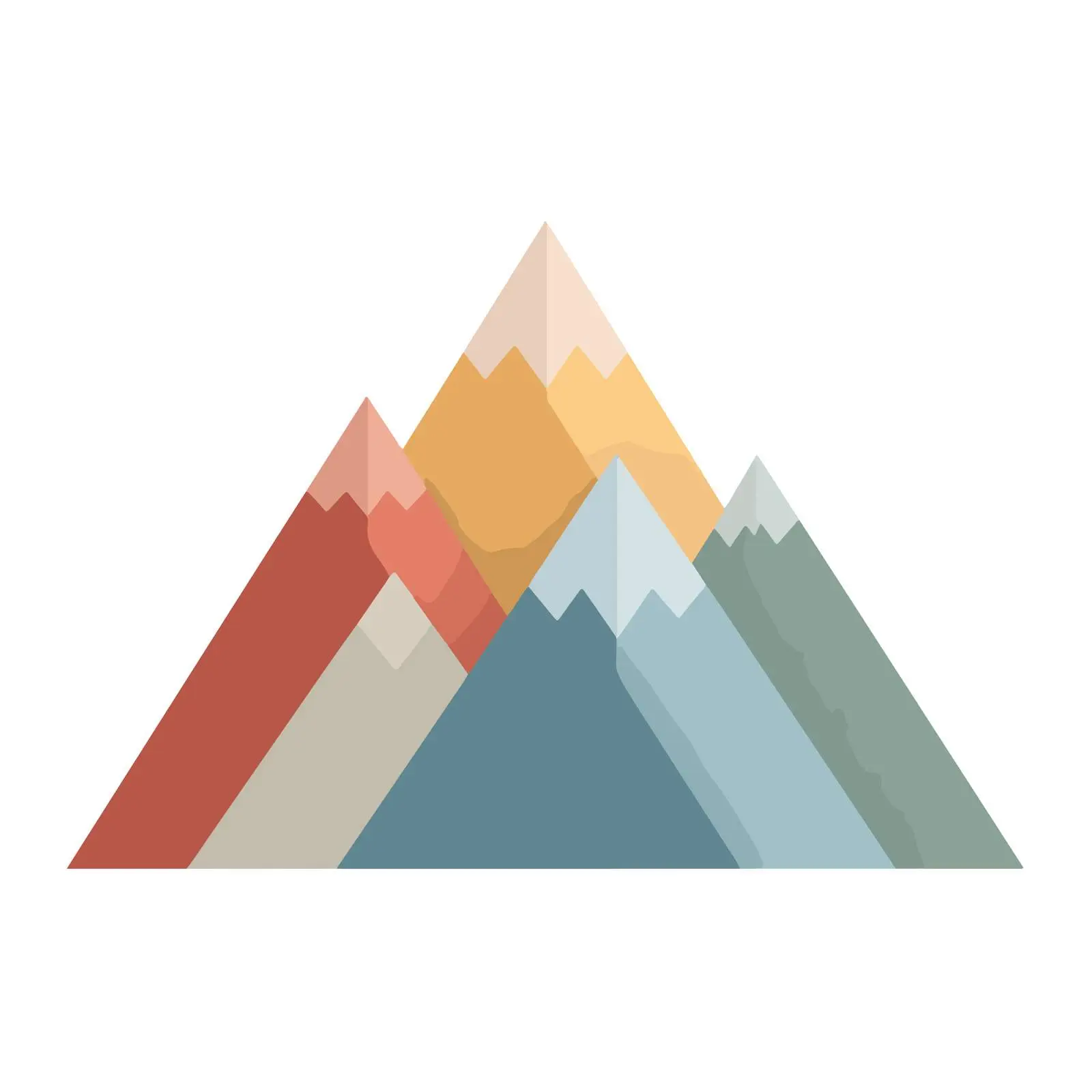 Minimalist 2D Mountain Icon Vector Design — free download from Dotvec