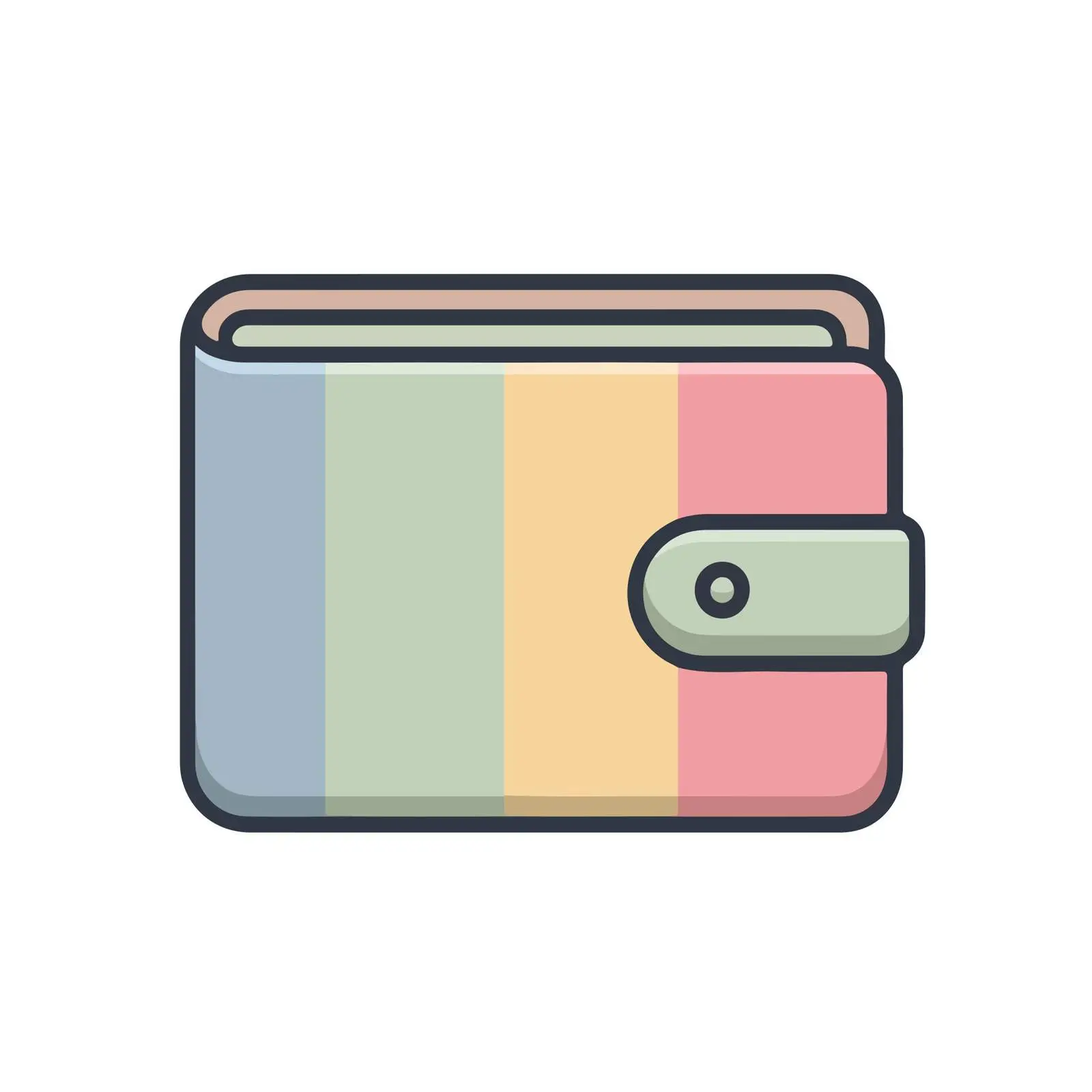 Minimalist 2D Wallet Icon — free download from Dotvec