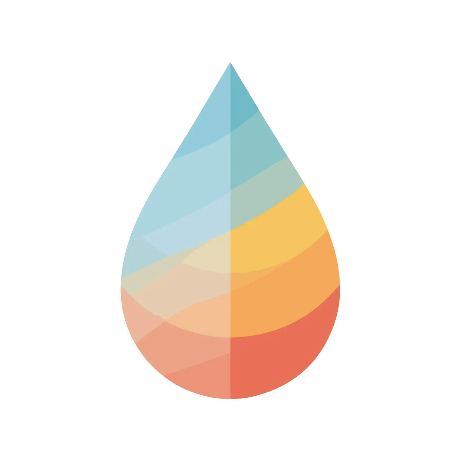Minimalist 2D Water Drop Icon — free download from Dotvec