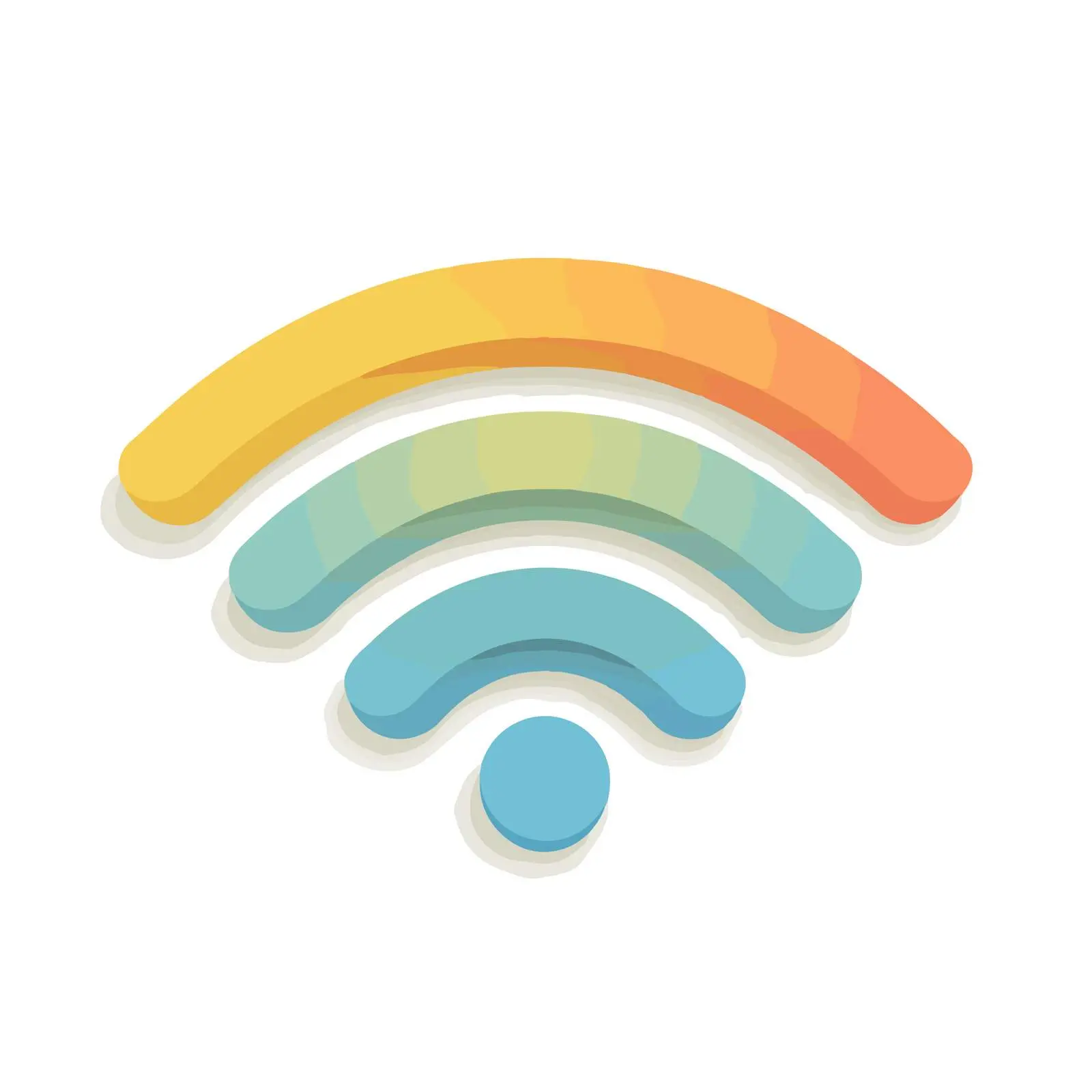 Minimalist 2D WiFi Icon Vector Style — free download from Dotvec