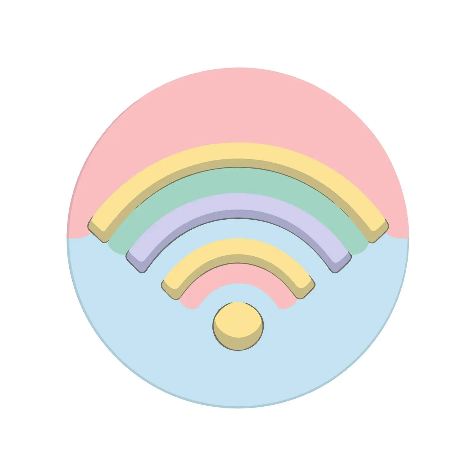 2D Minimalist WiFi Icon Vector Style — free download from Dotvec