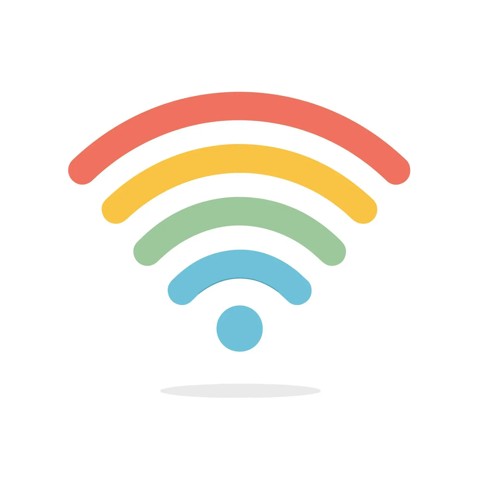 Minimalist 2D WiFi Icon Vector Style — free download from Dotvec