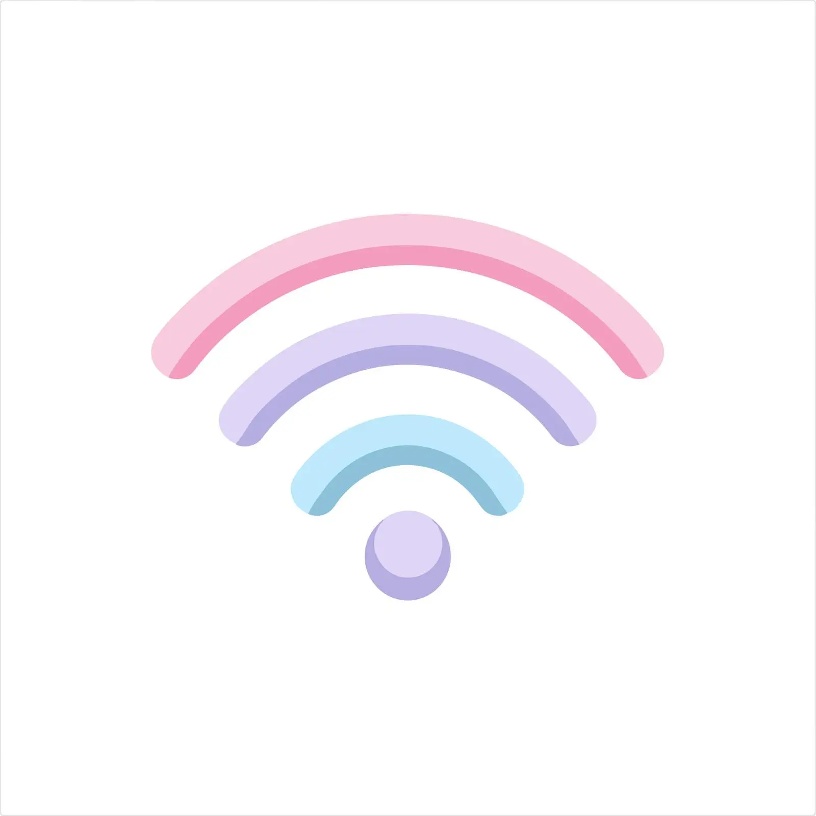 Minimalist 2D WiFi Icon Design — free download from Dotvec