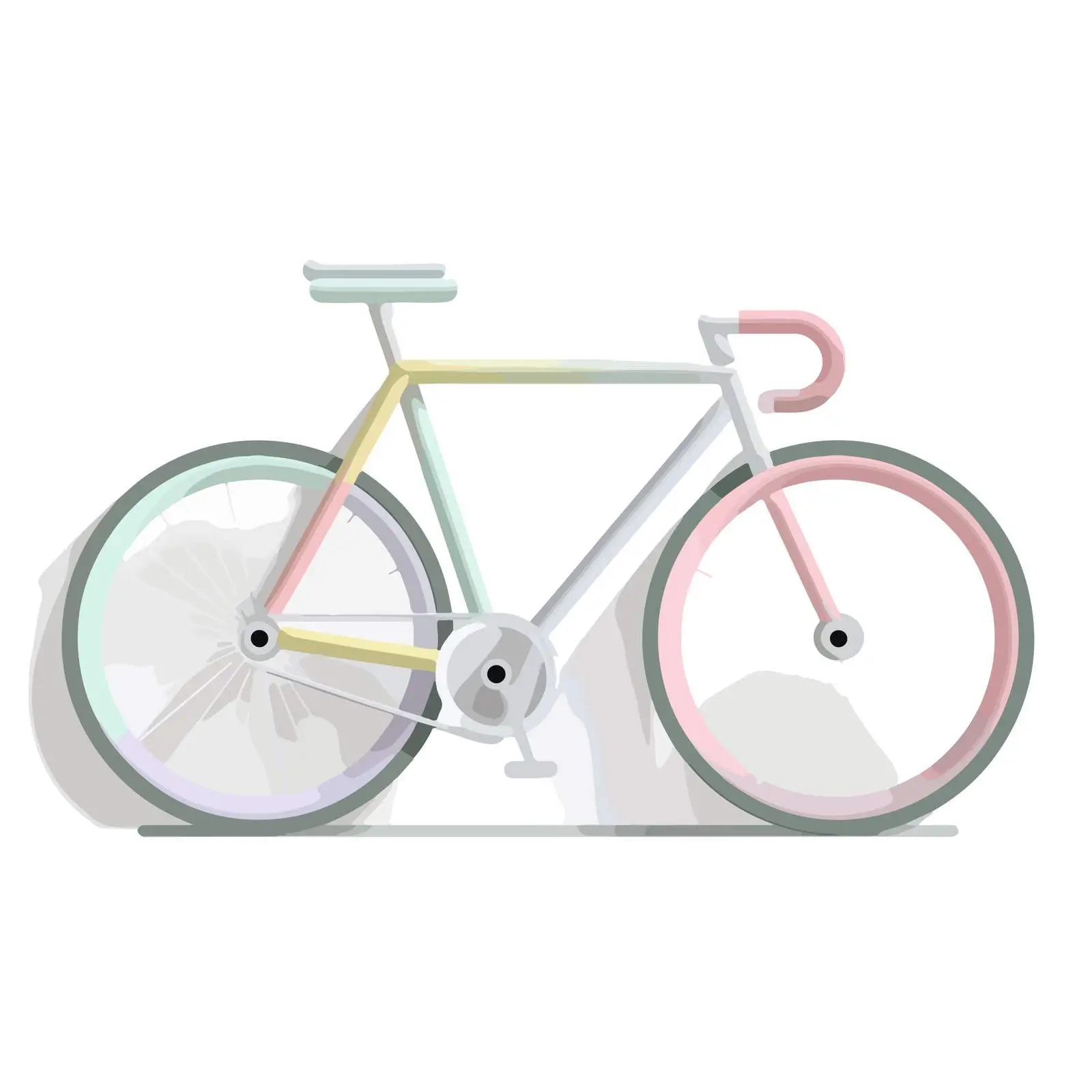 Minimalist 3D Bicycle Icon — free download from Dotvec