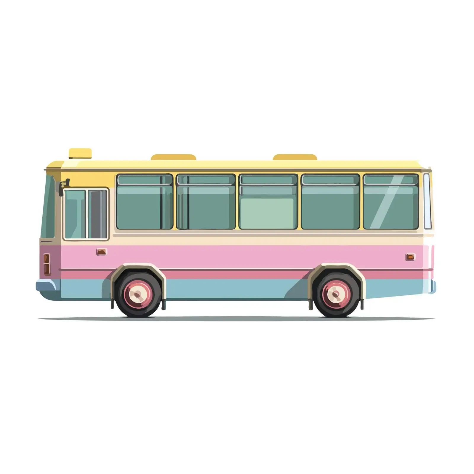 Minimalist 3D Bus Icon — free download from Dotvec