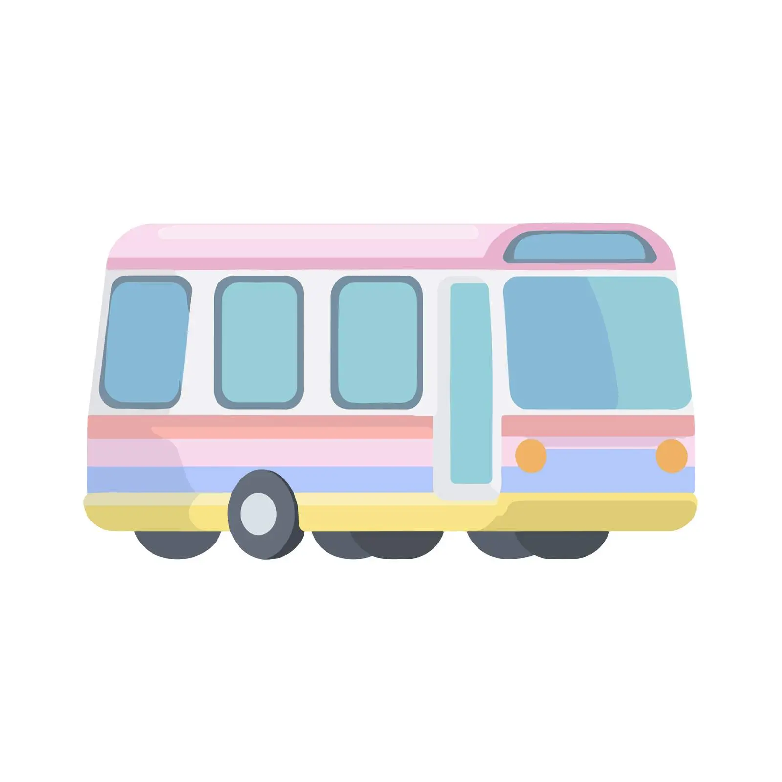 Minimalist 3D Bus Icon — free download from Dotvec