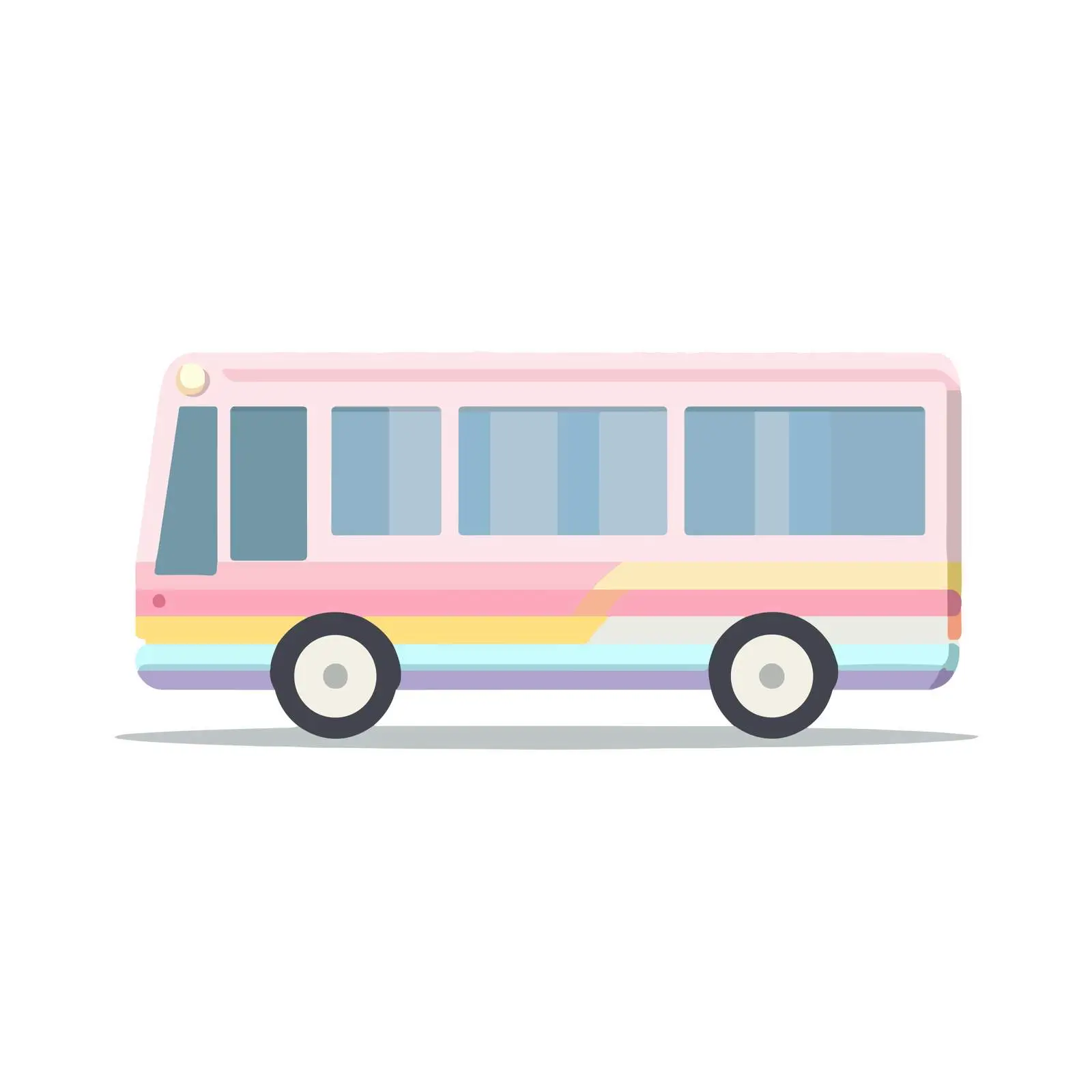 Minimalist 3D-like Bus Icon — free download from Dotvec