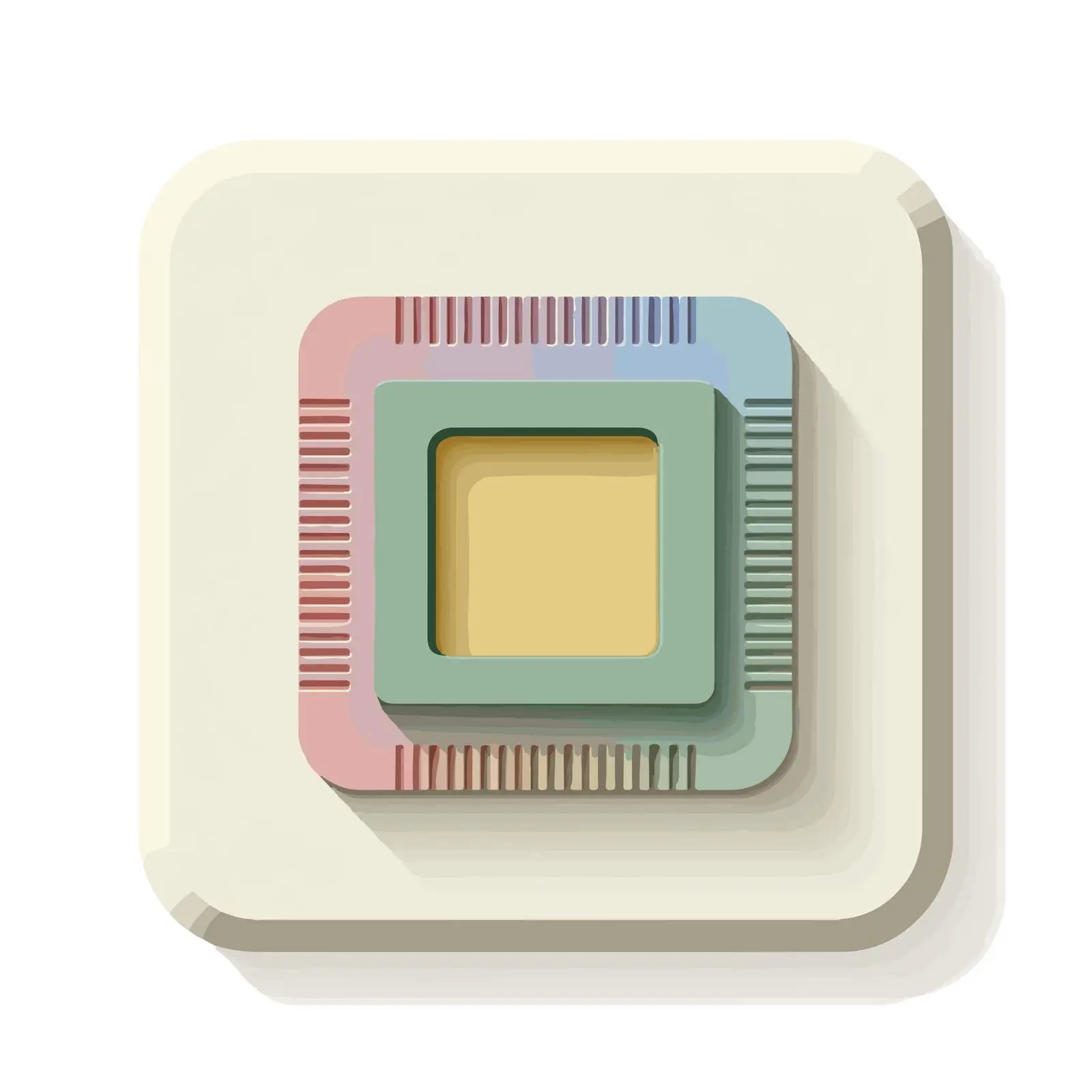 3D CPU Chip Icon Design — free download from Dotvec